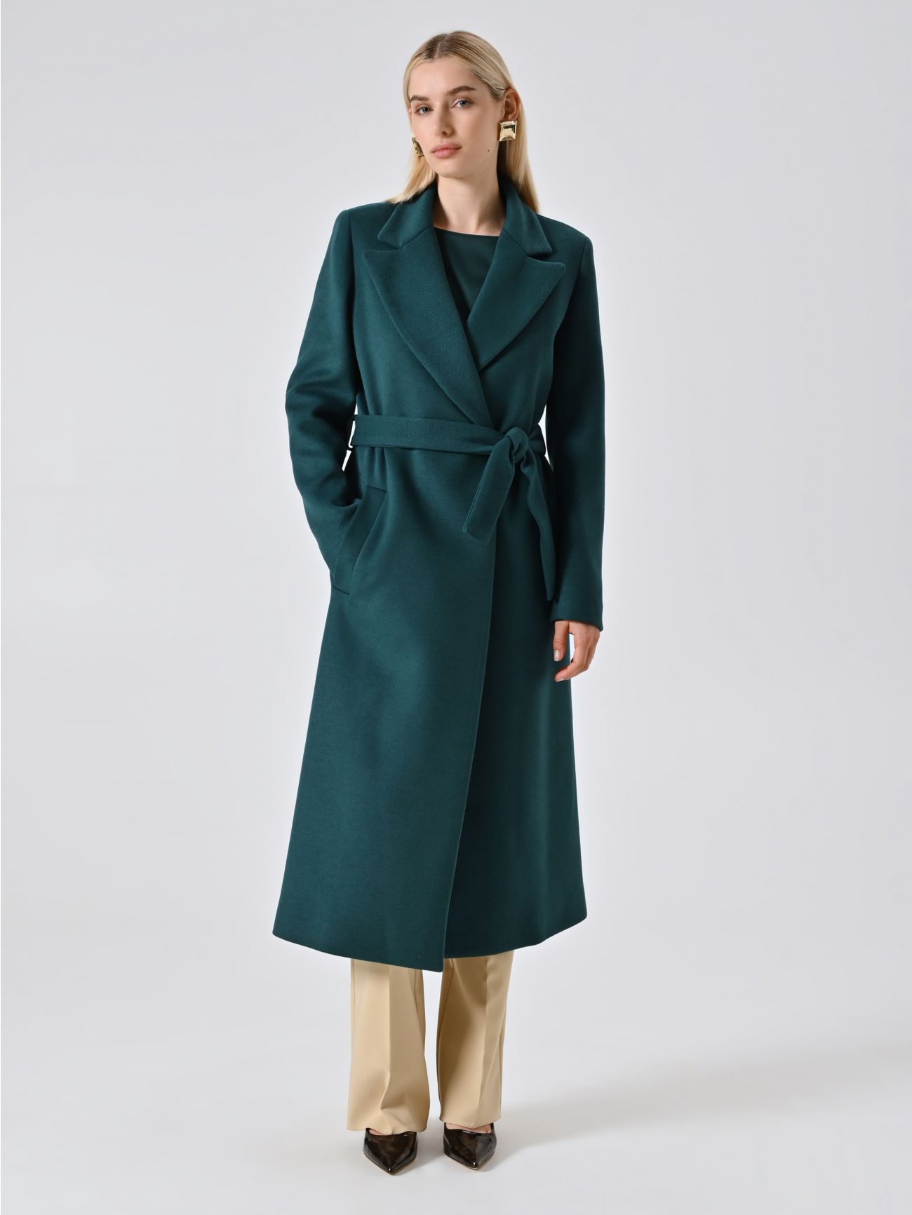 Cappotto Vestaglia Midi Verde in_i7