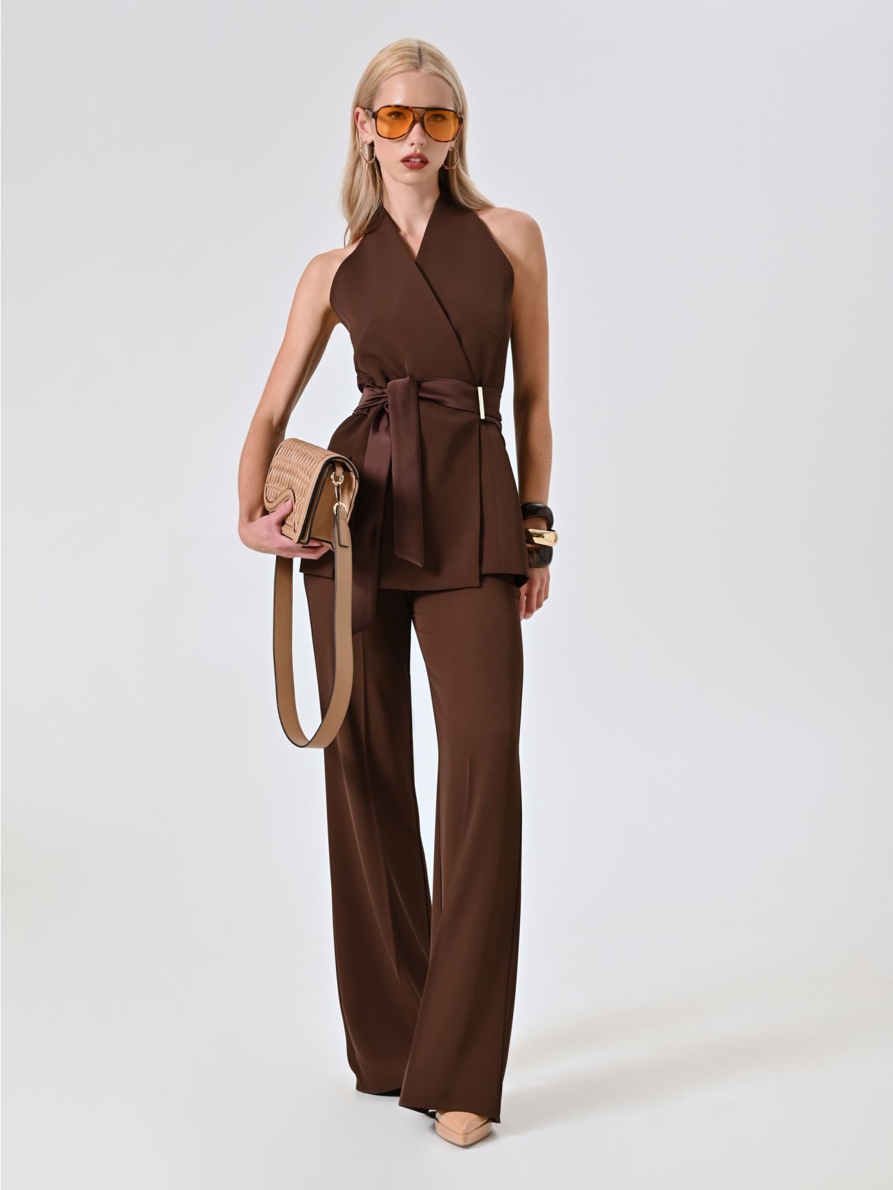 Chocolate Wide Trousers in_i7