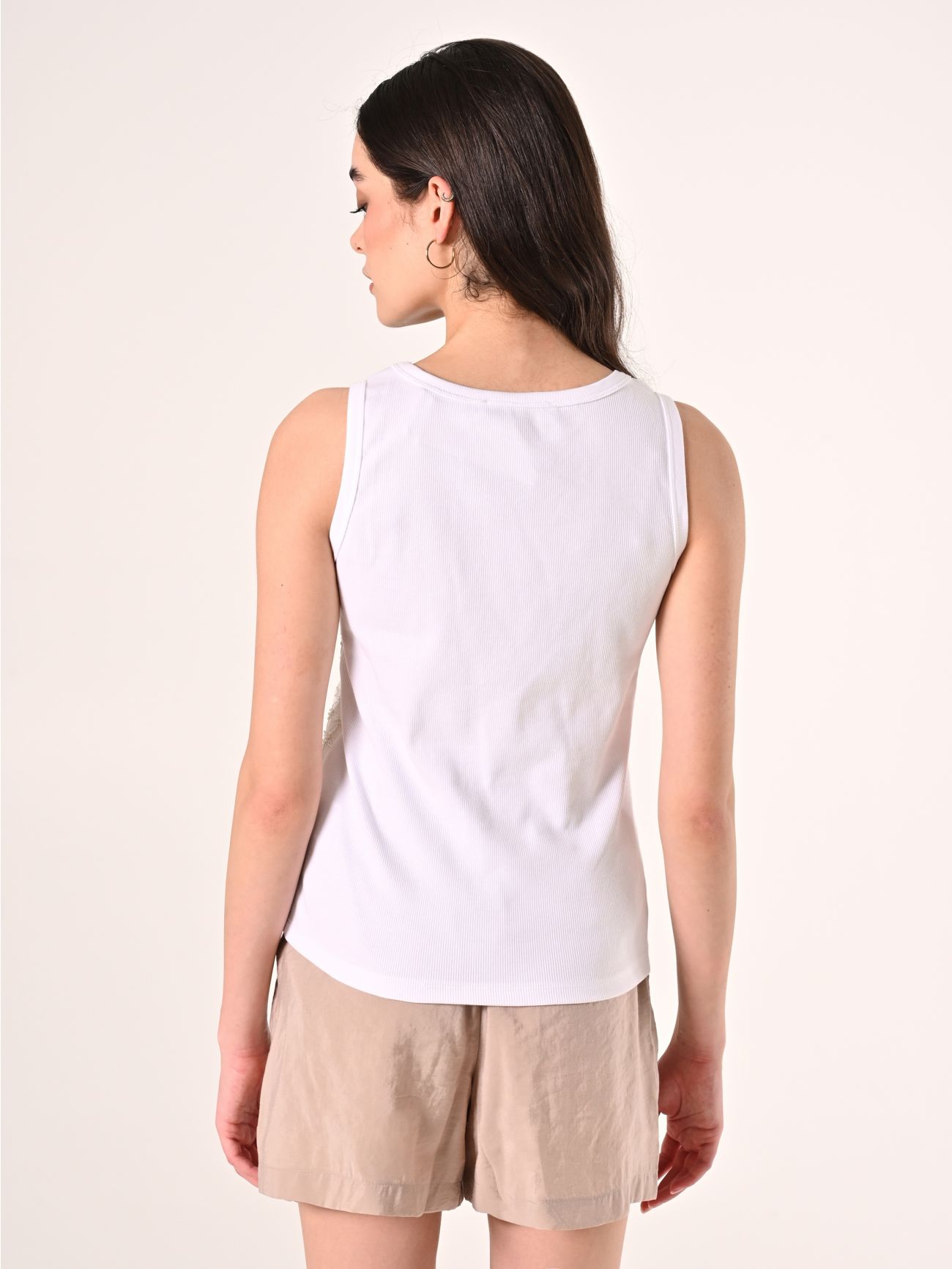 Tanktop mit Tüll, Perlen und Pailletten det_3