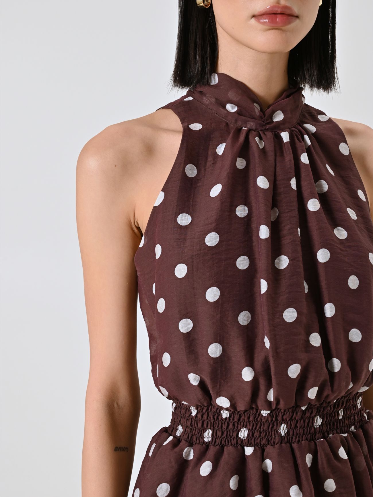Kleid aus Musselin mit Punkten in_i5