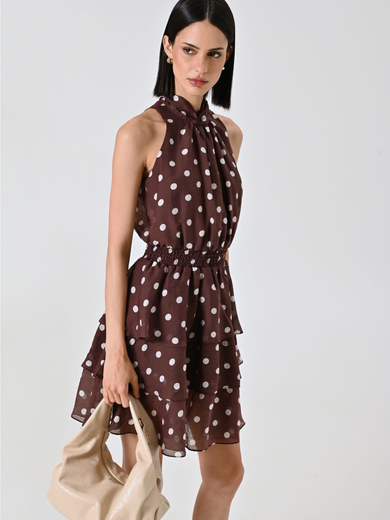 Kleid aus Musselin mit Punkten sp_e1