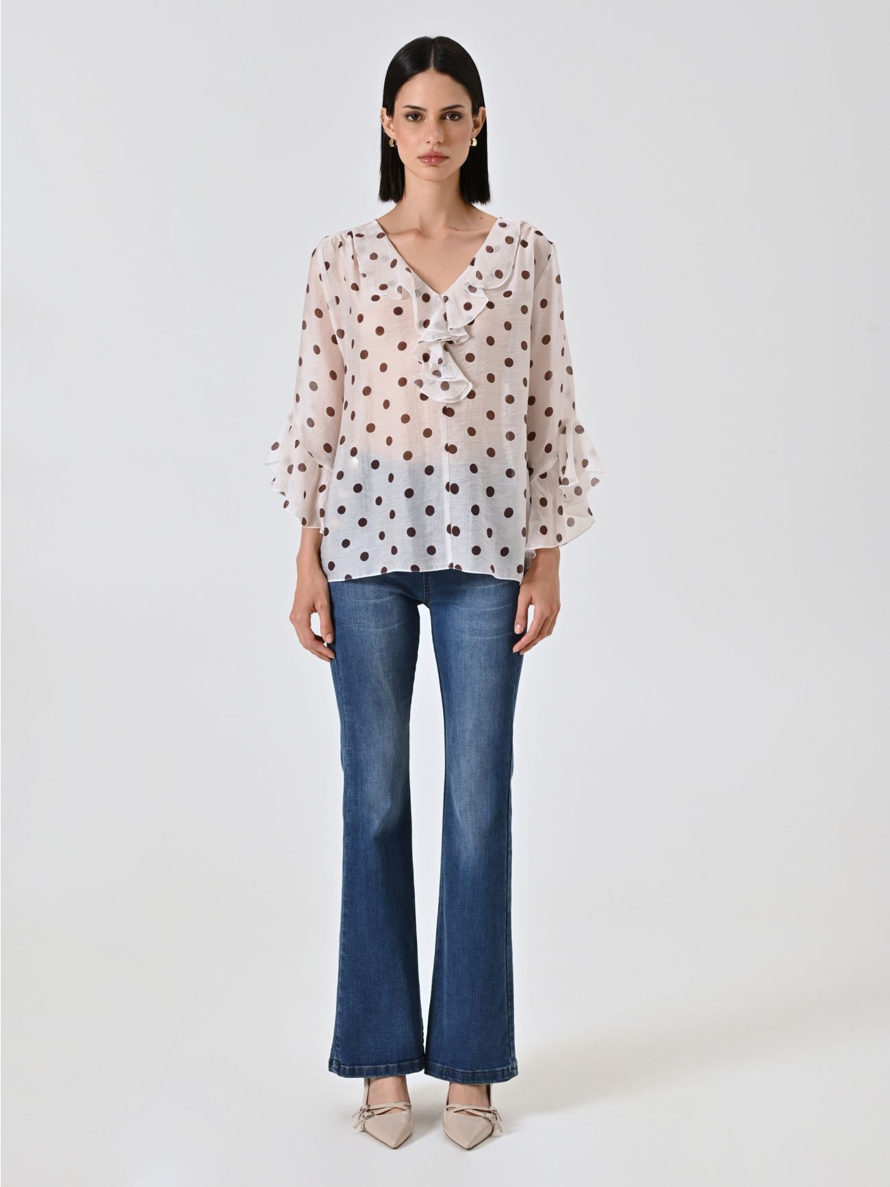 Blusa de muselina de lunares det_1