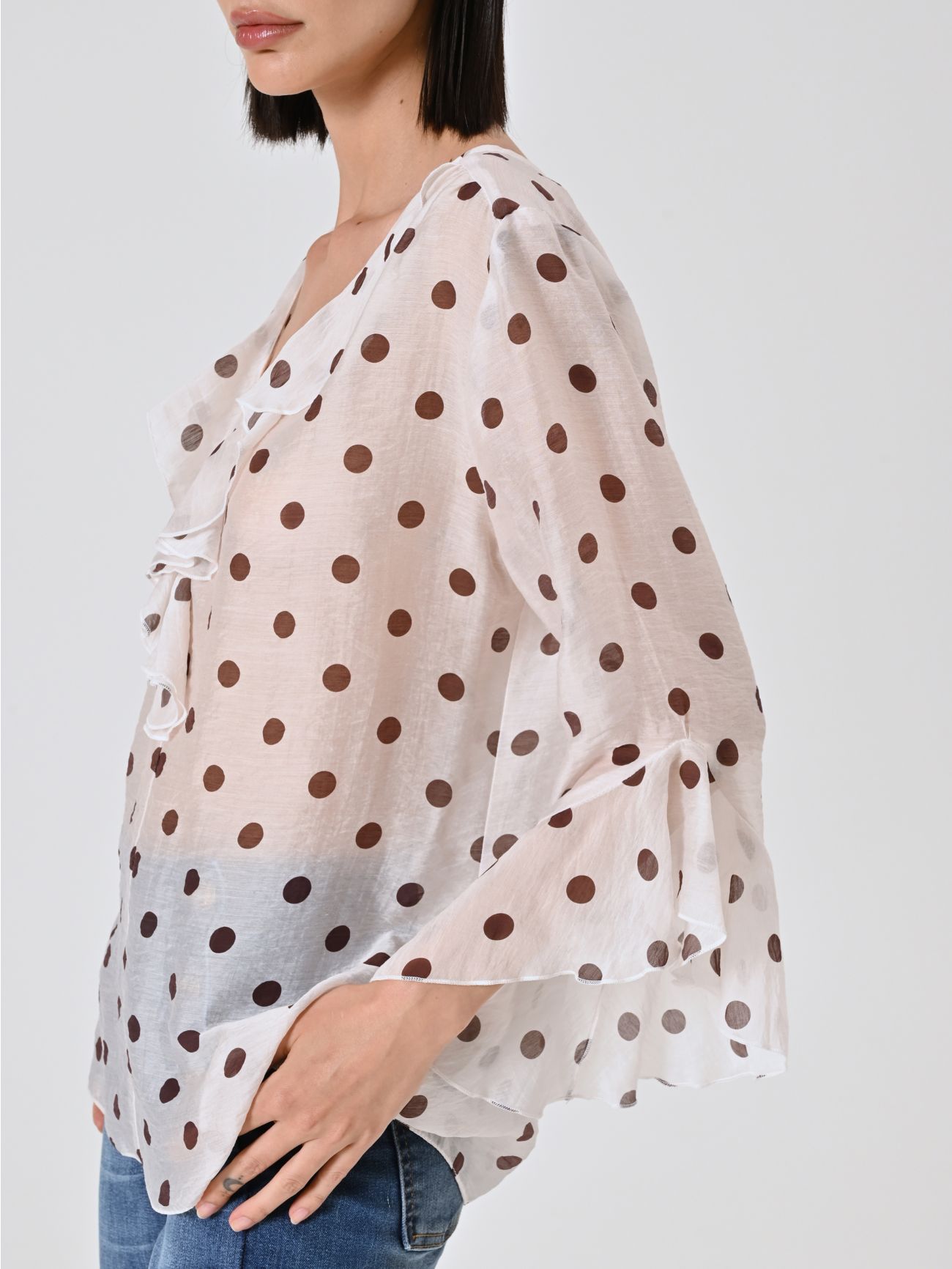 Blusa de muselina de lunares in_i5