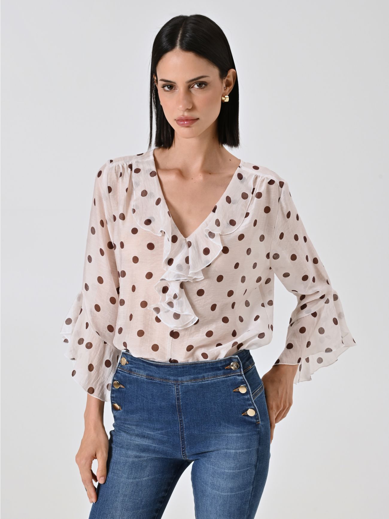 Blusa de muselina de lunares in_i7