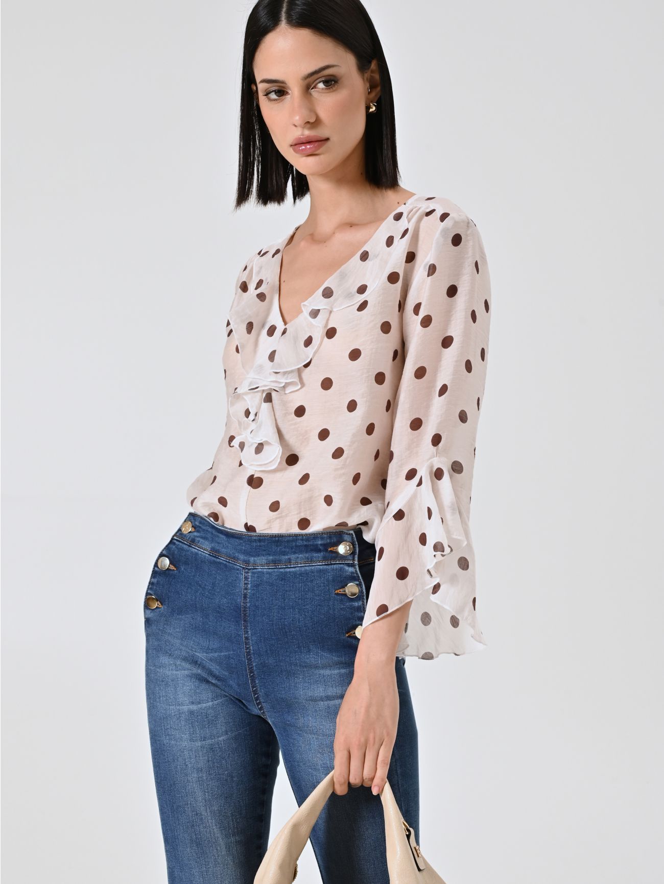 Blusa de muselina de lunares sp_e1