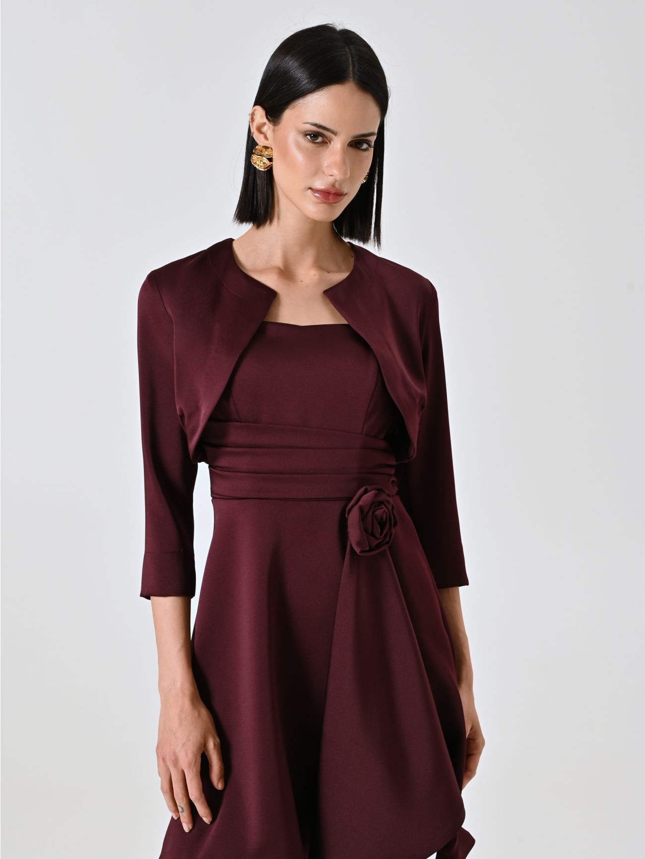Burgundy Open Shrug in_i7