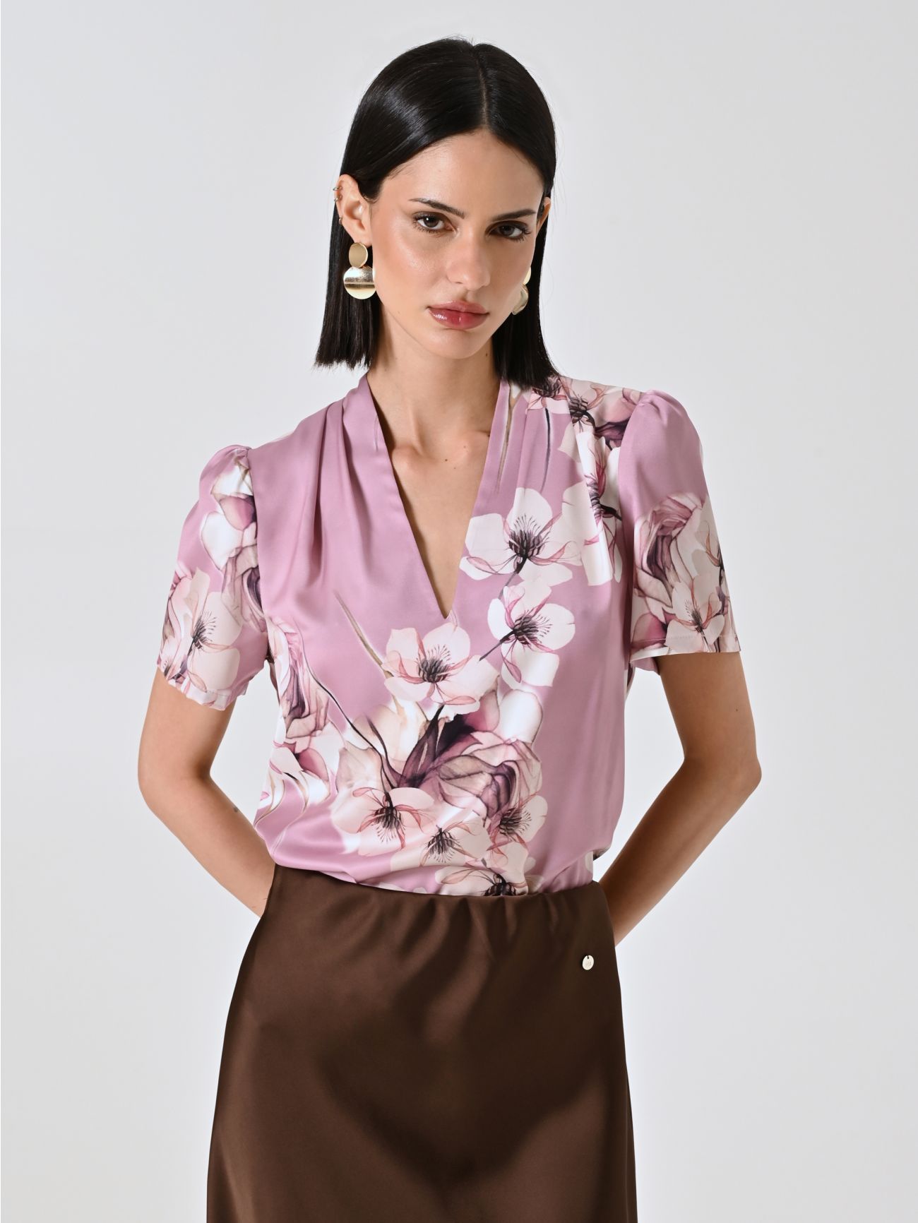 Blouse imprimé fleuri rose mauve in_i7