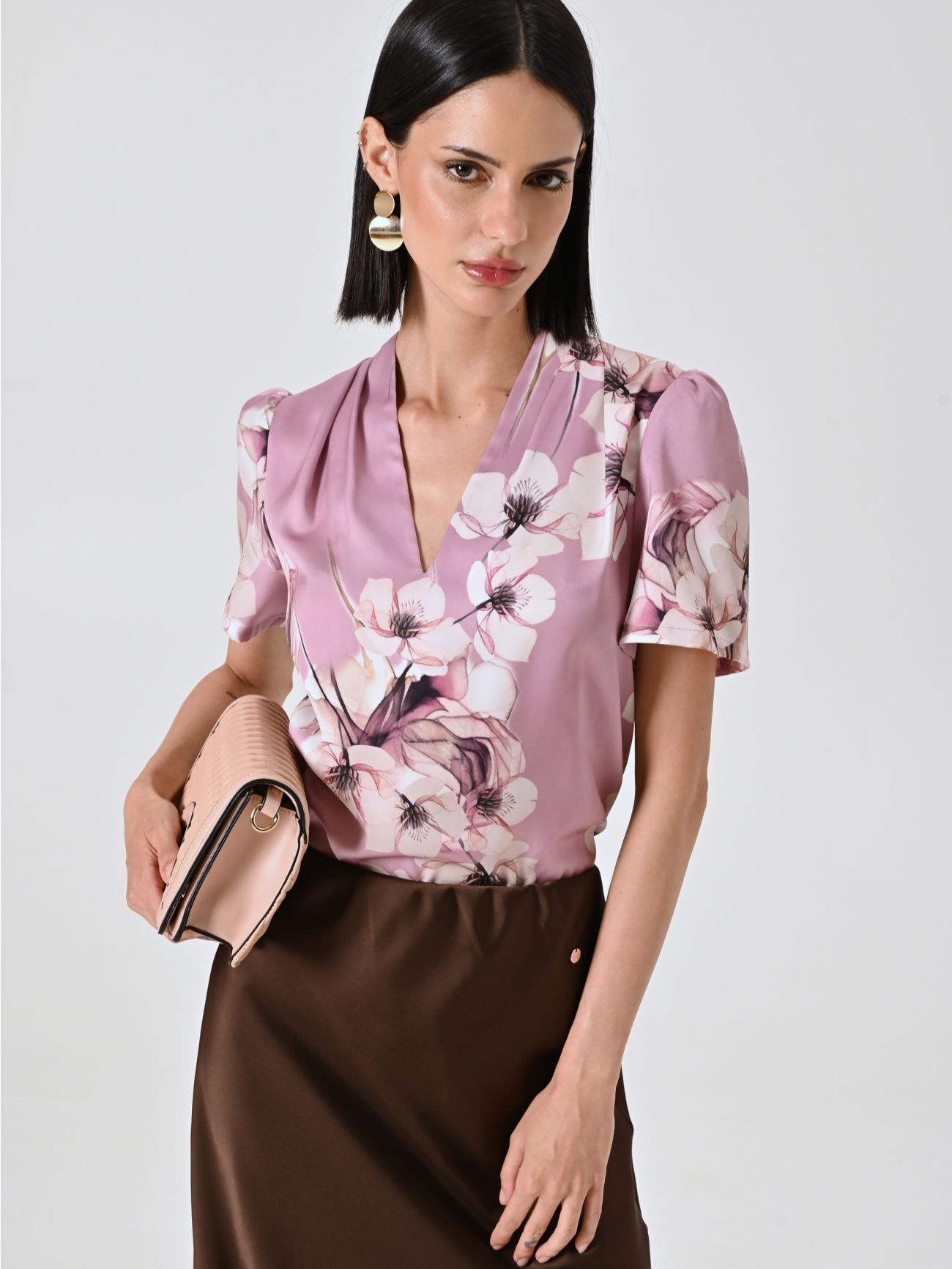 Blouse imprimé fleuri rose mauve sp_e1