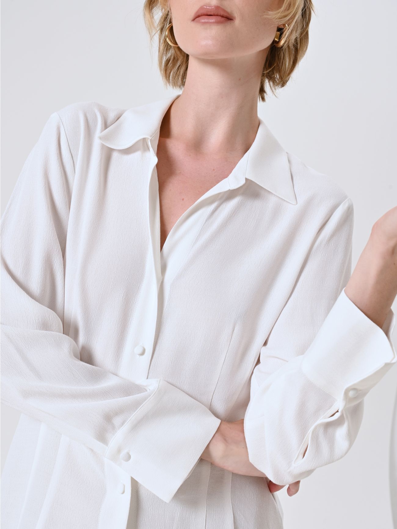 Chemise blanche en crêpe de viscose in_i5