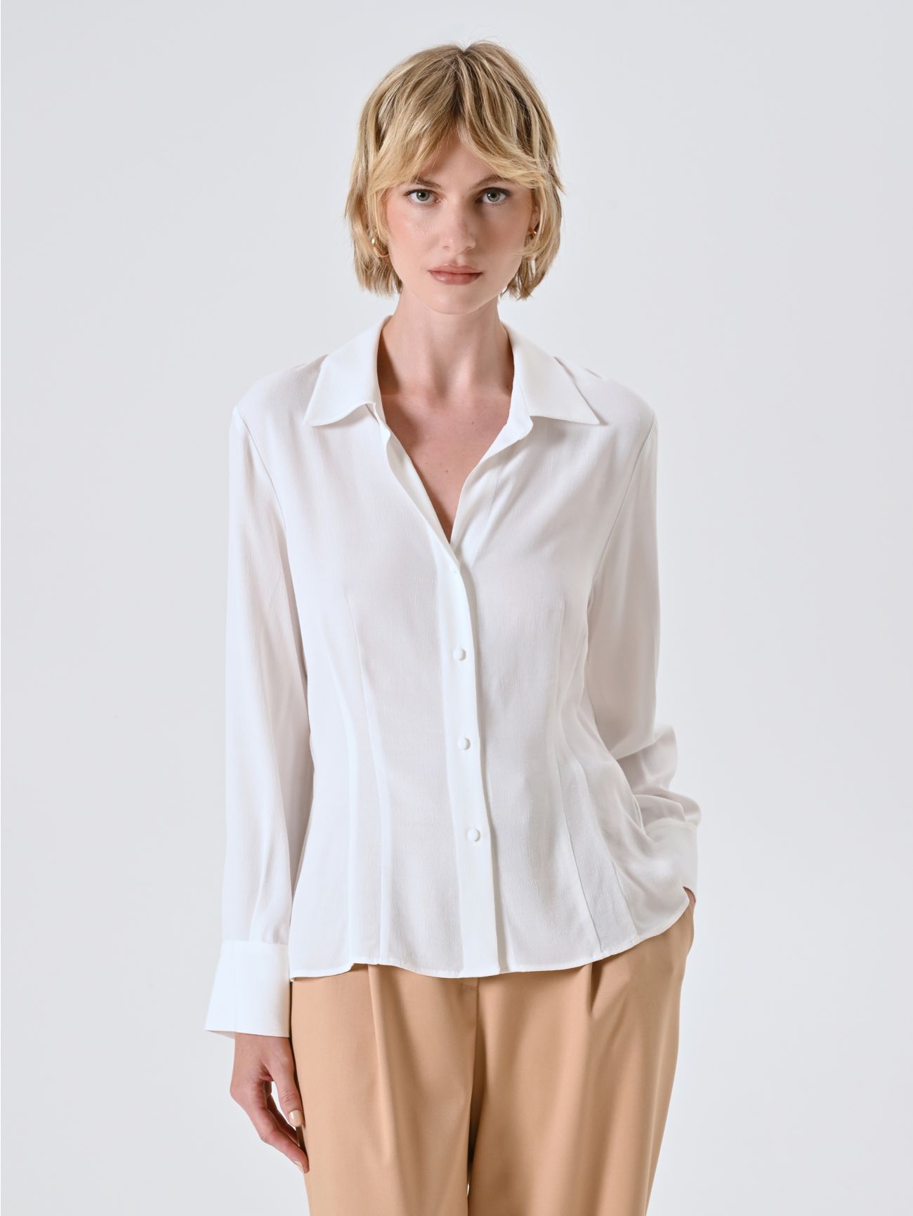 Chemise blanche en crêpe de viscose in_i7