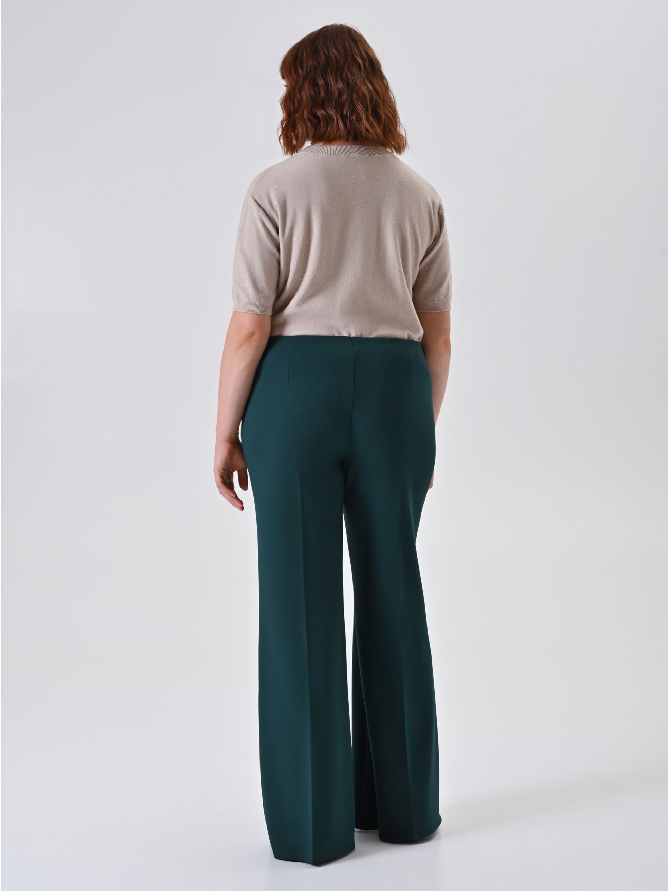 Green Curvy Palazzo Pants det_3