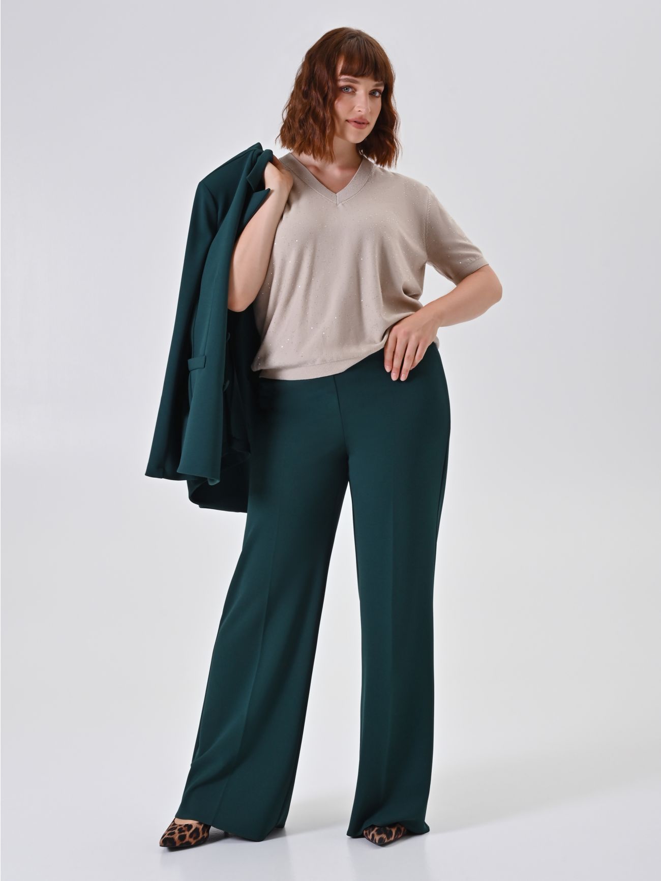 Pantaloni Curvy Verdi  Rinascimento
