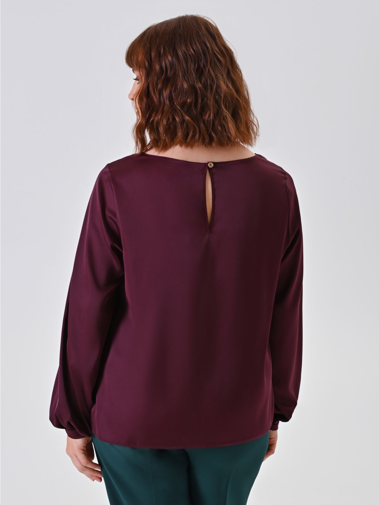 Blusa Curvy in Raso Bordeaux det_3
