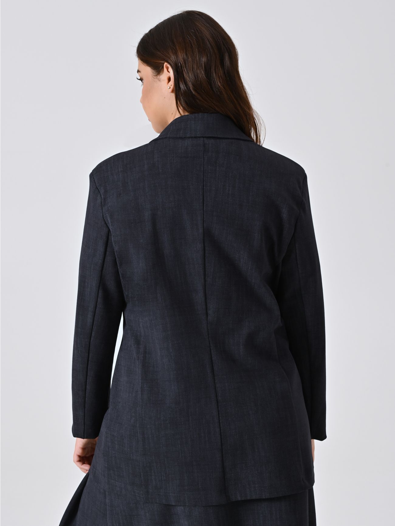 Curvy Denim-Effect Jacket in Slub Milano Stitch det_3