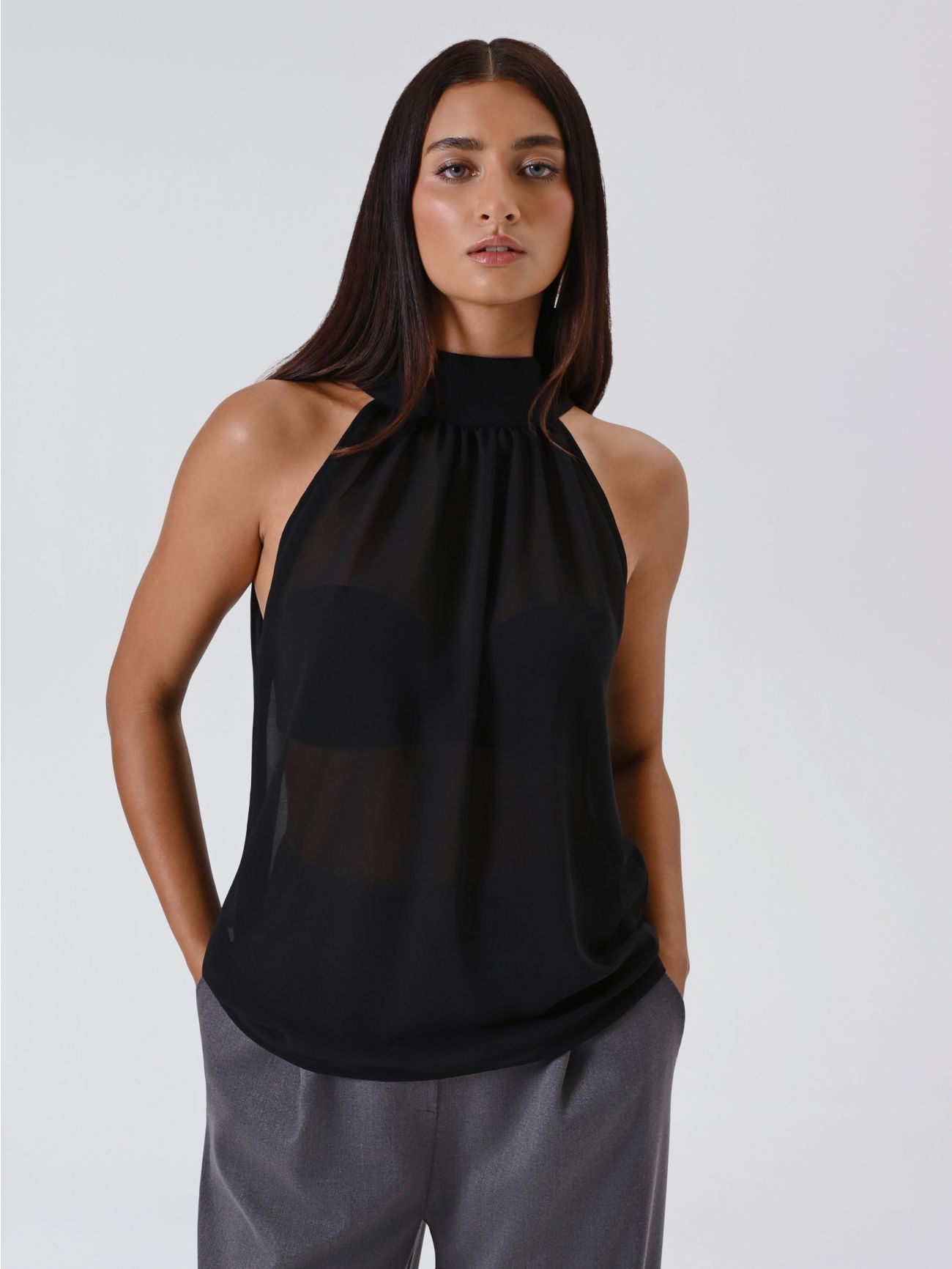 Top Nero con Maxi Fiocco in_i7