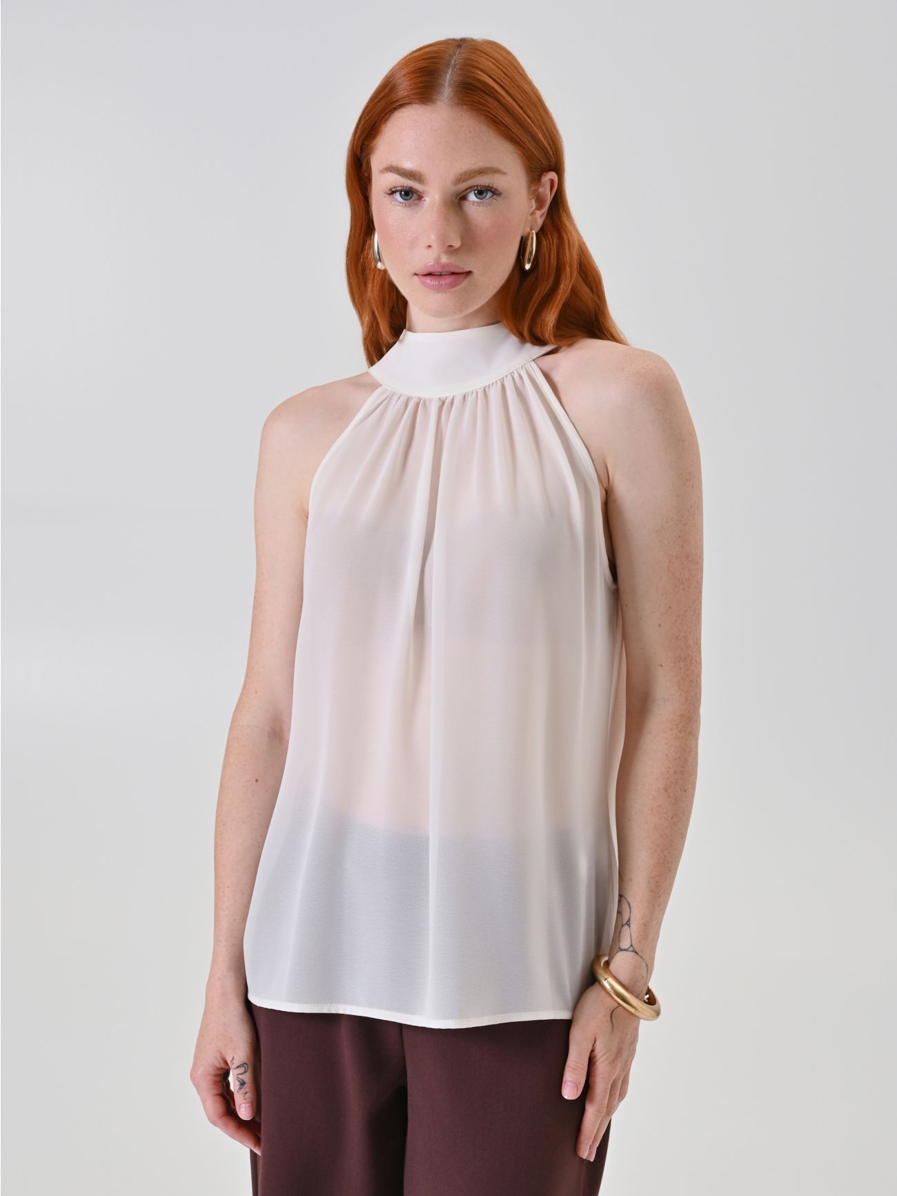 Top Bianco con Maxi Fiocco  in_i7