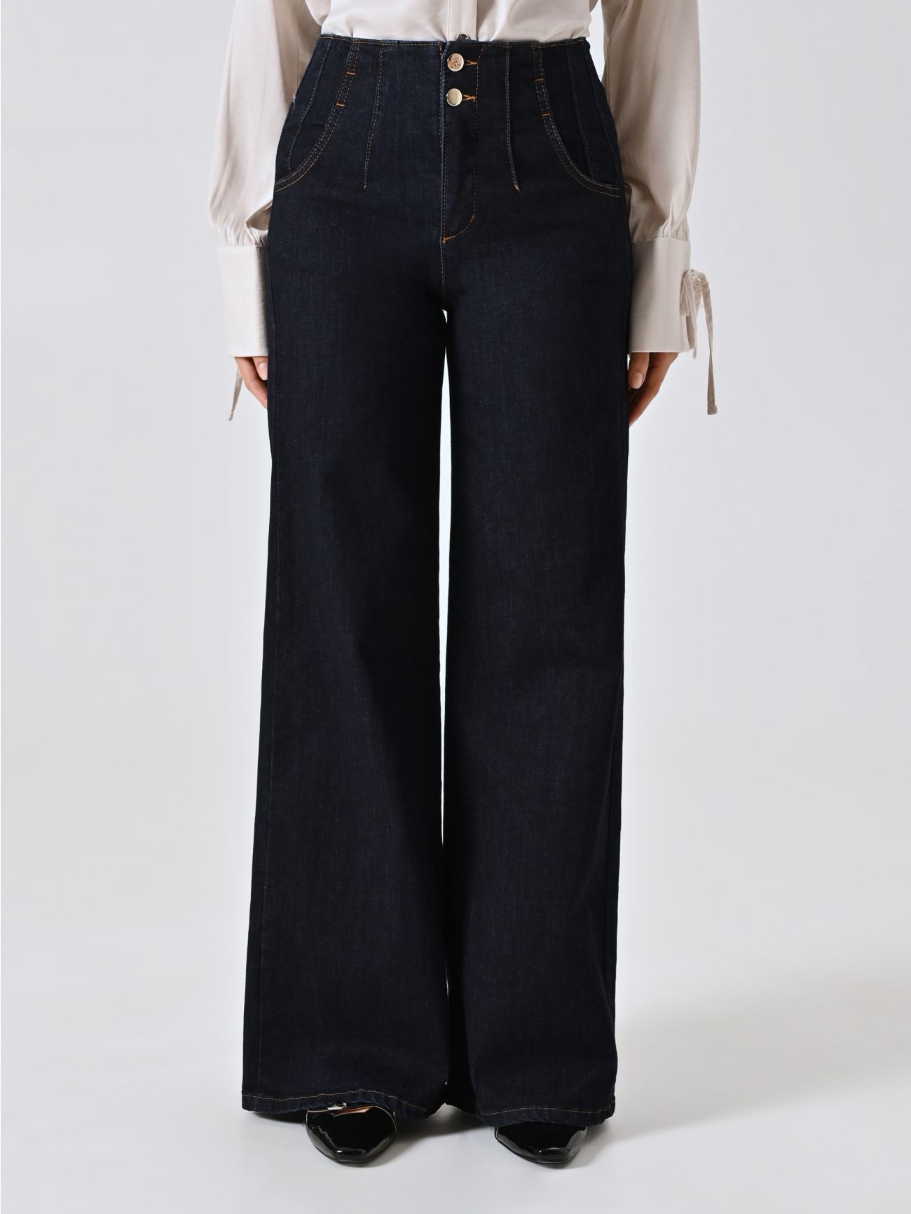 Vaqueros wide leg de lavado oscuro det_2