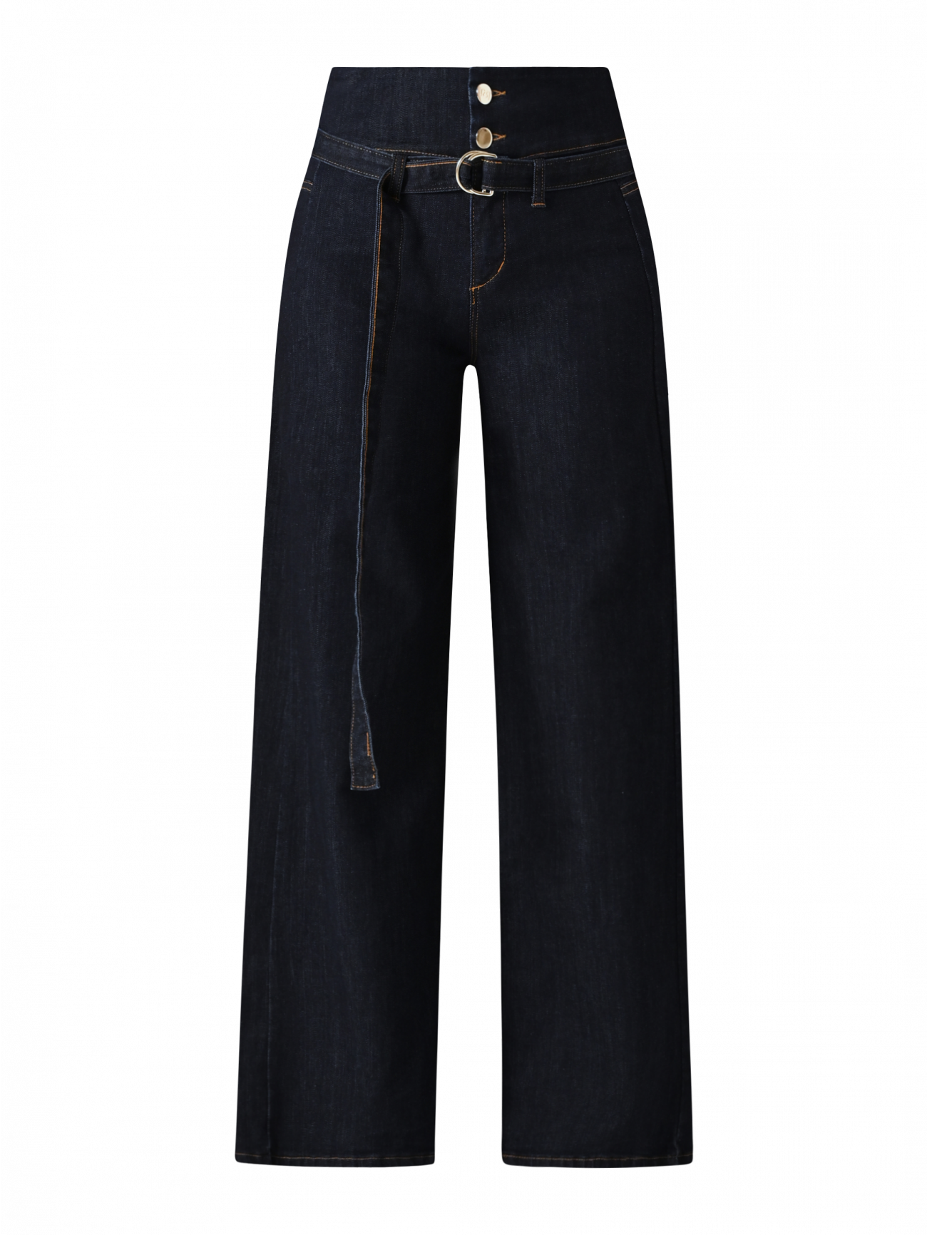 Dark-wash Jeans with Belt det_4