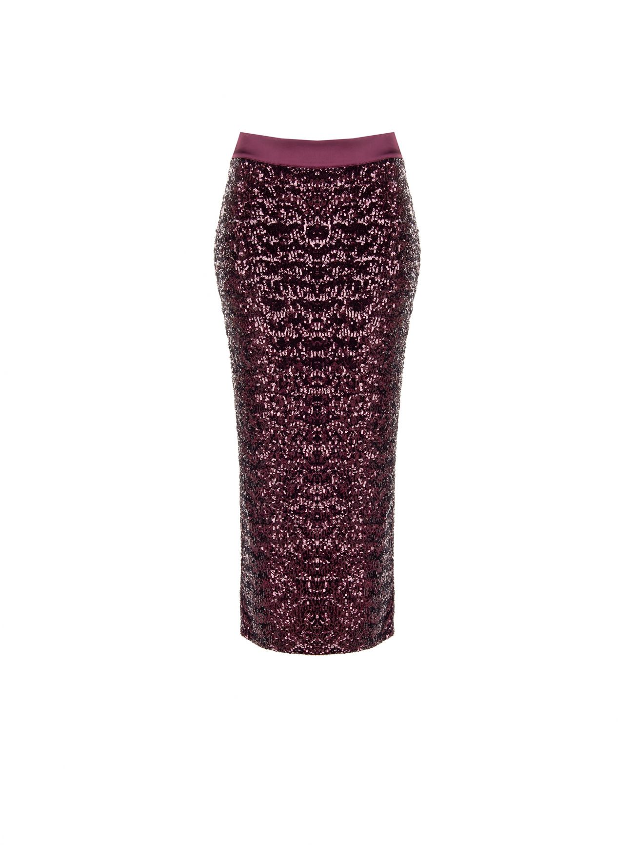 Burgundy Sequin Skirt det_4