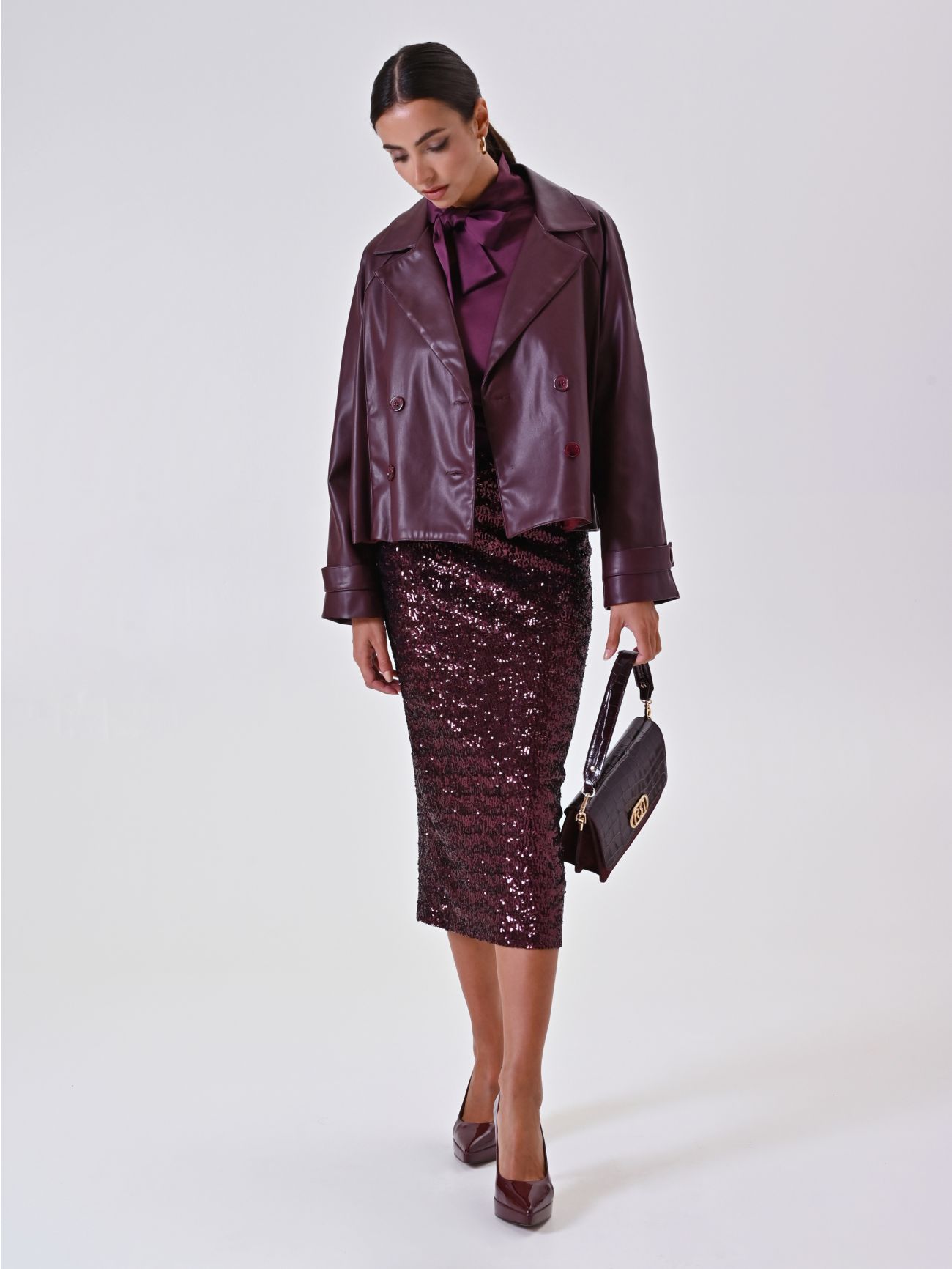 Burgundy Sequin Skirt sp_e1