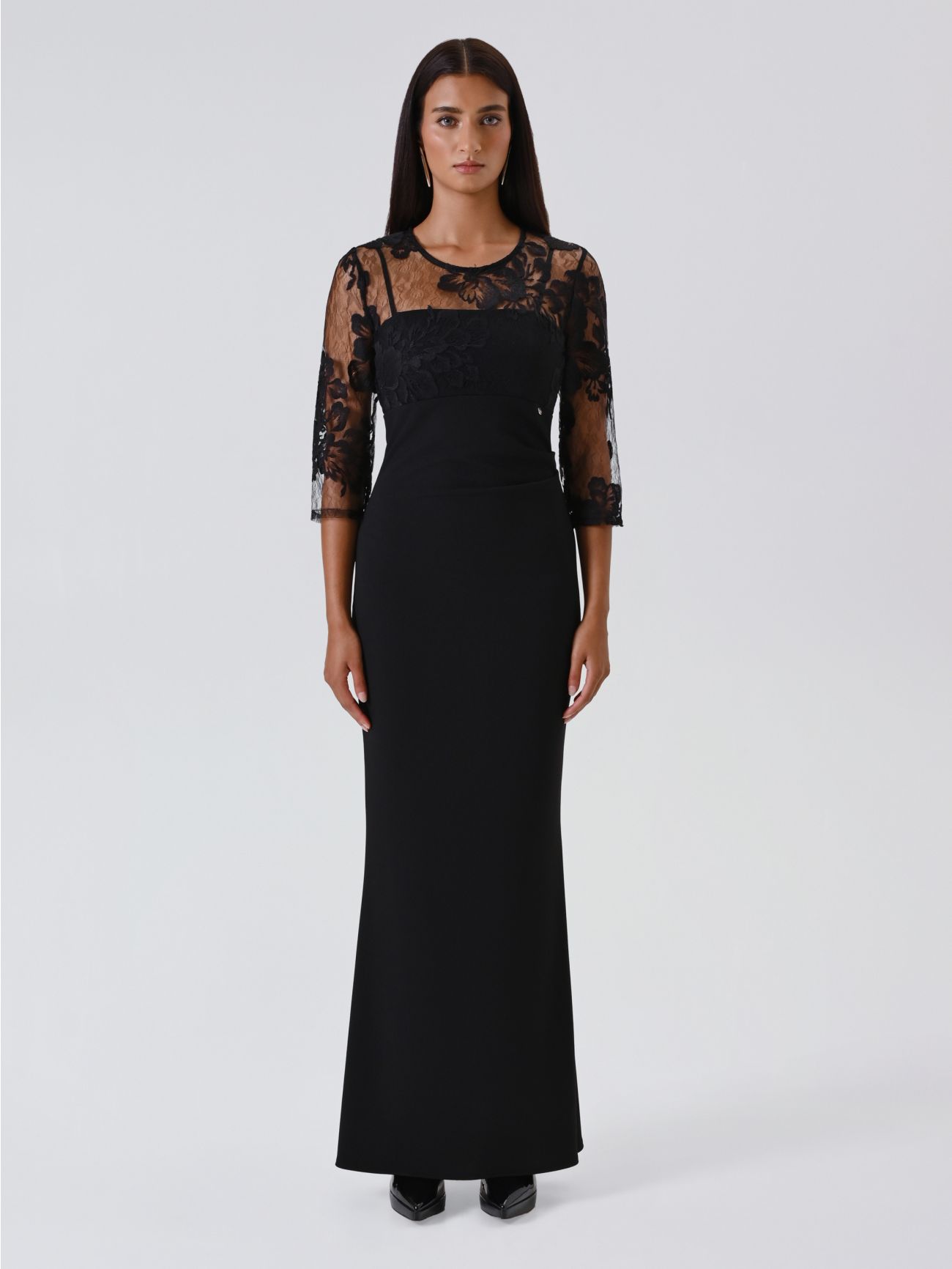 Abito con Blusa in Pizzo Rebrodé det_1