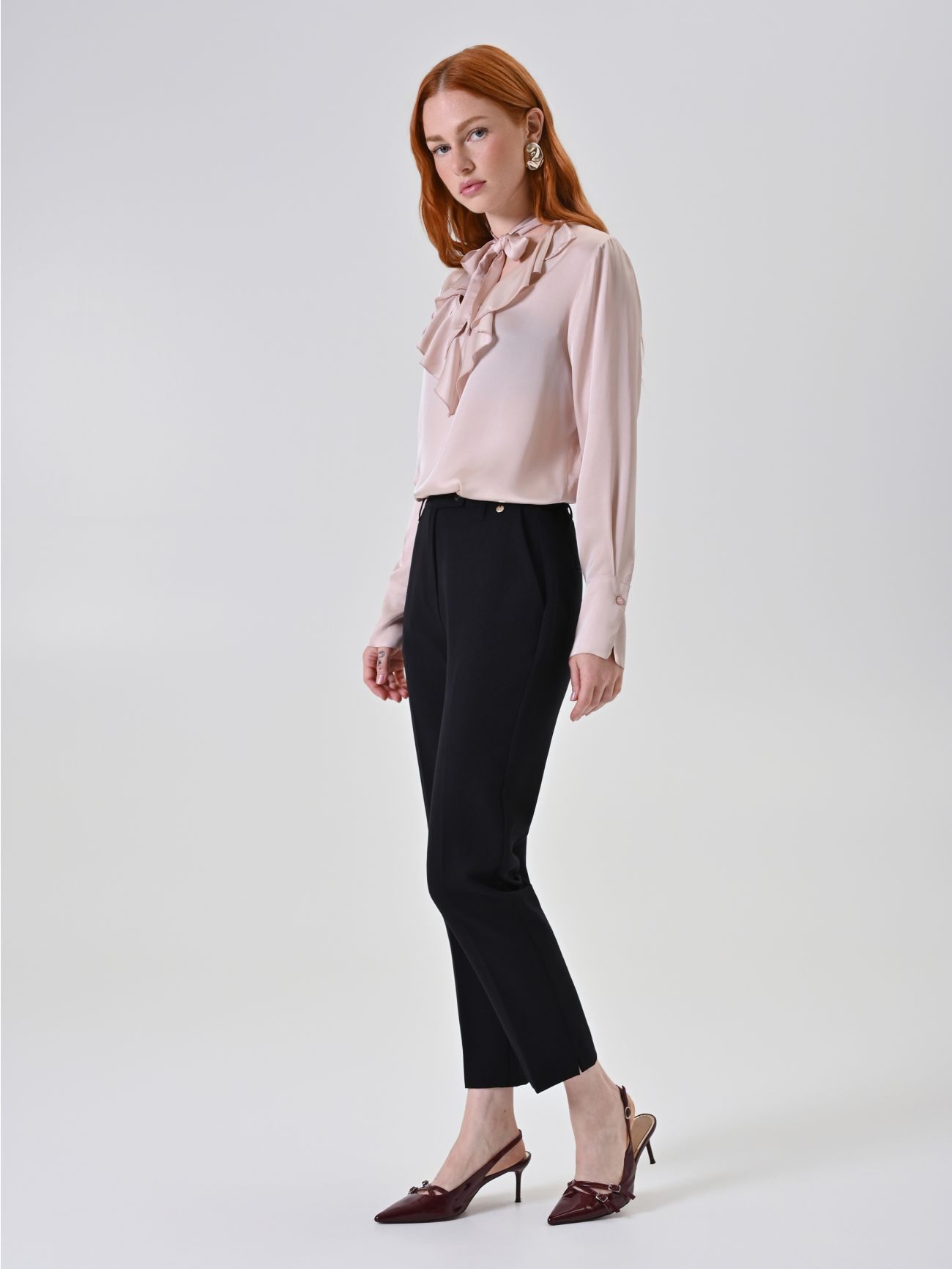  Pantalon noir en polyviscose in_i7