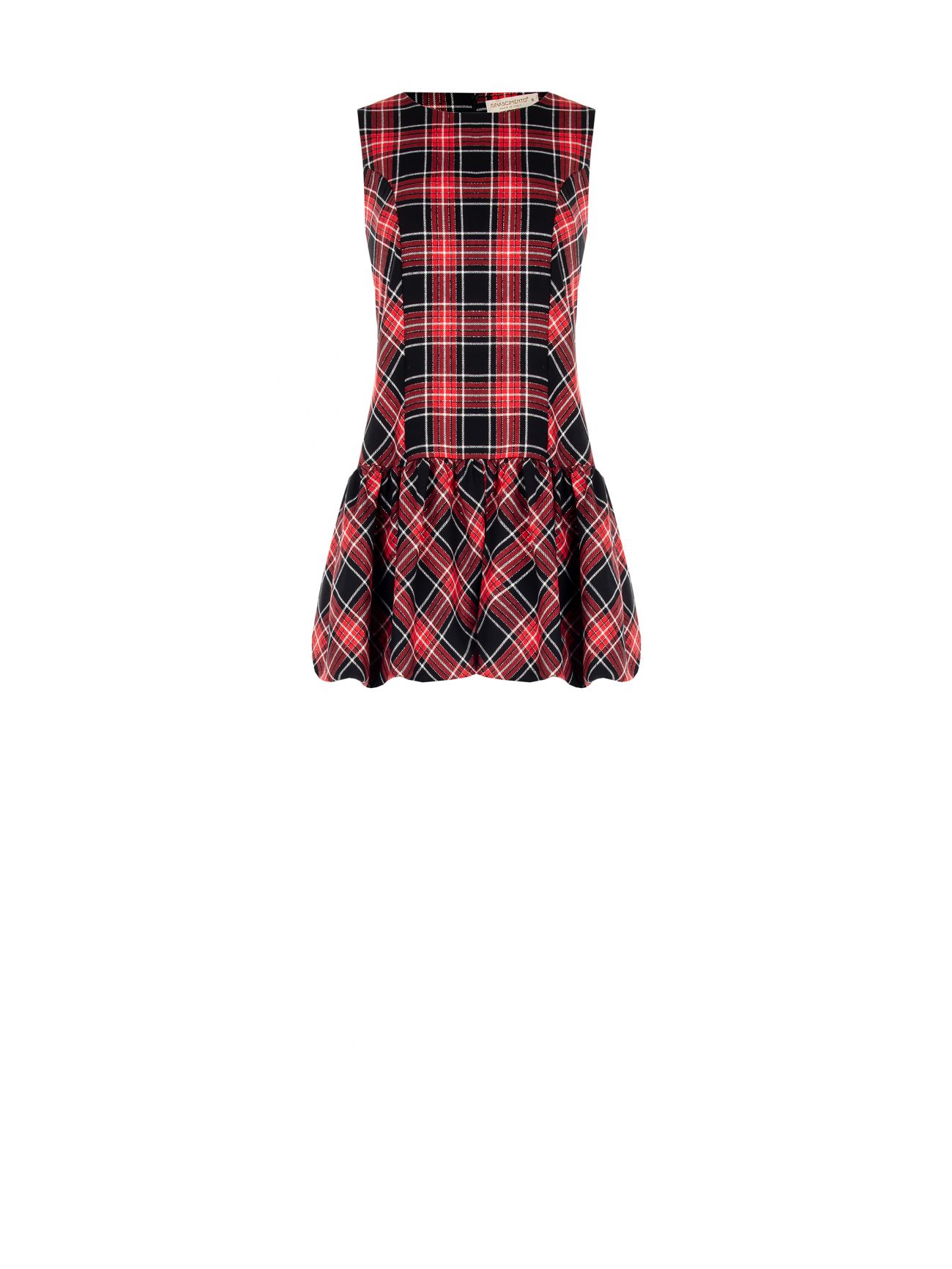Abito corto rosso check lurex det_4