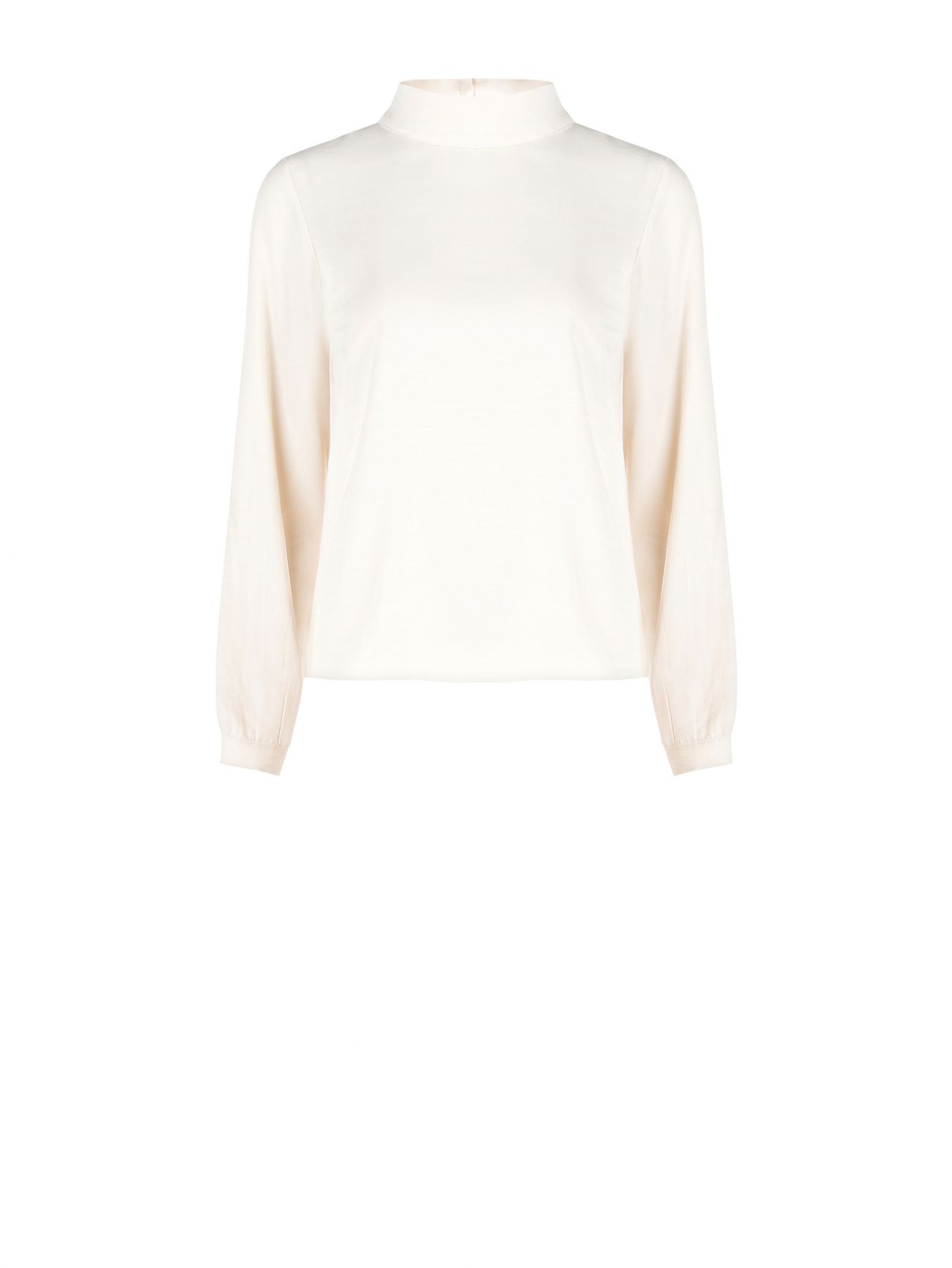 Light Beige Crinkle-Fabric Blouse det_4