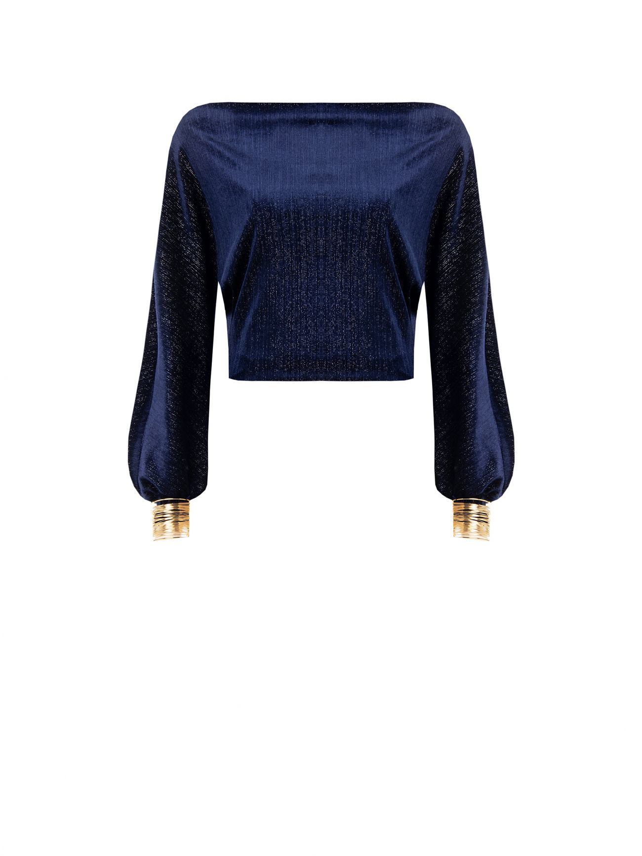 Lurex-Bluse mit Puffärmeln det_4