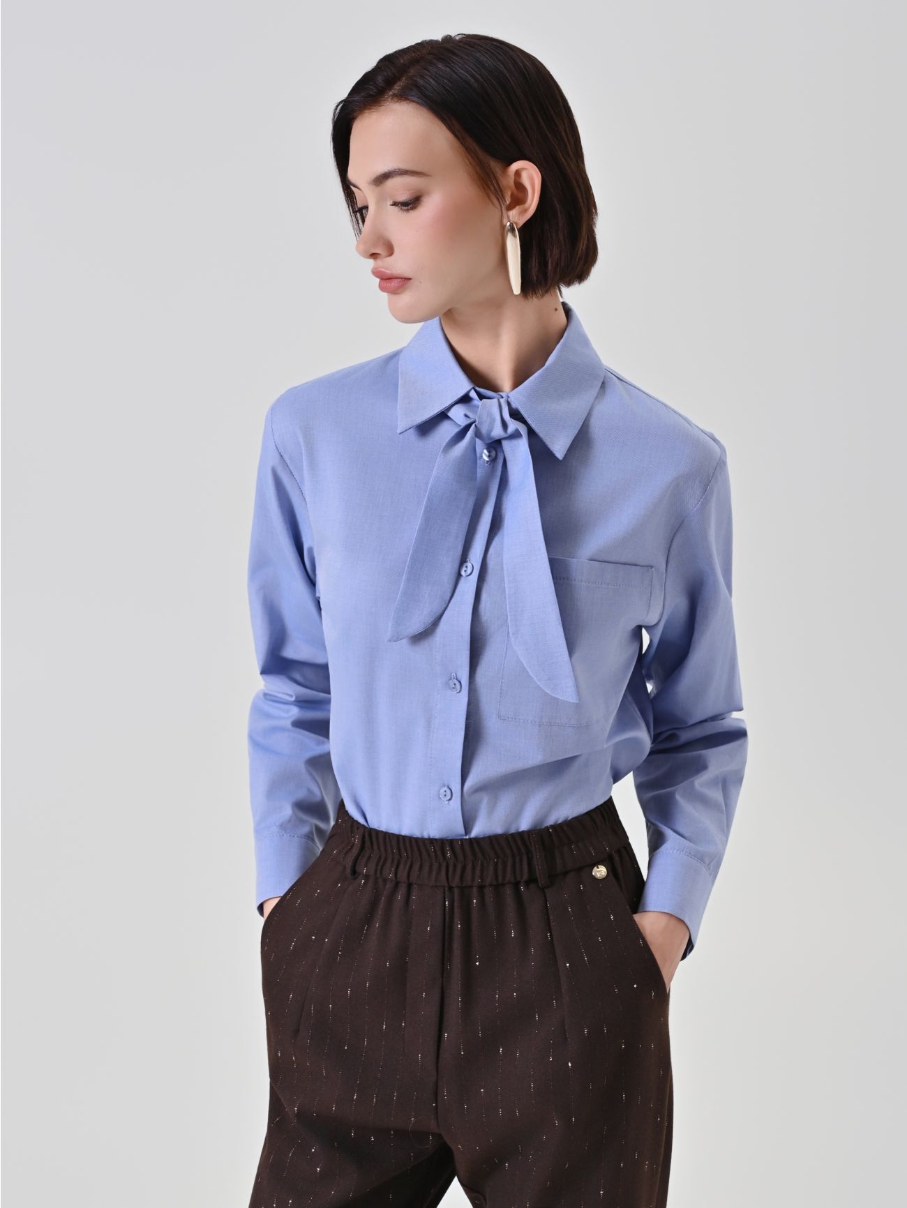 Light Blue Shirt with Bow-Tie in_i7
