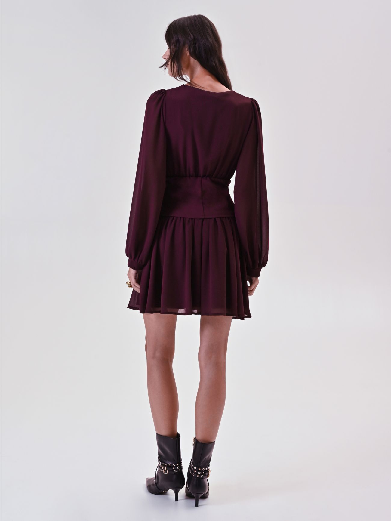 Robe bustier en crêpe georgette det_3