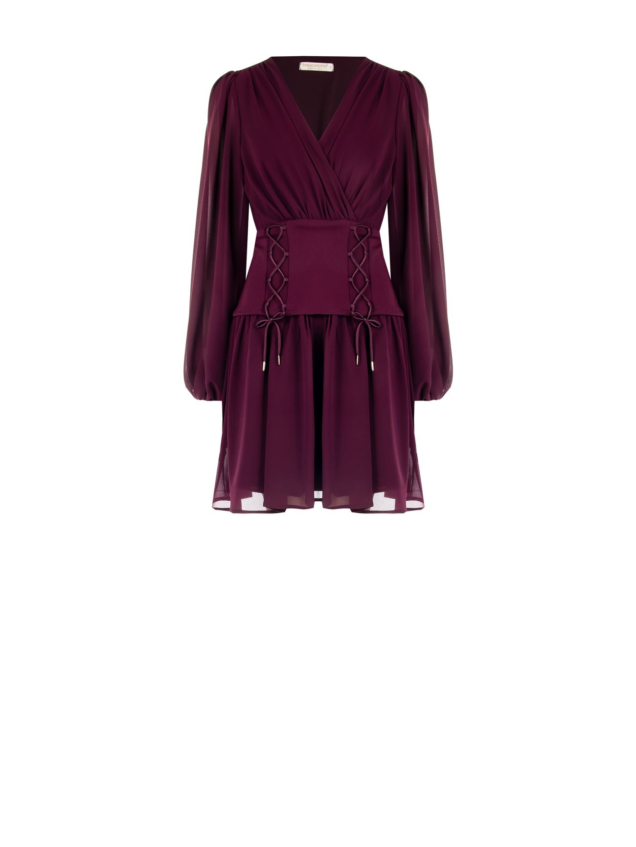 Vestido bustier en georgette det_4