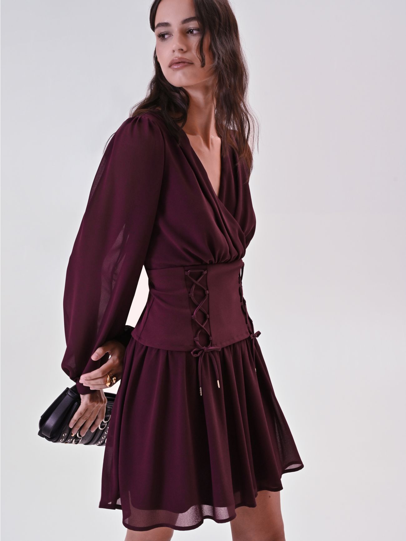 Robe bustier en crêpe georgette sp_e1