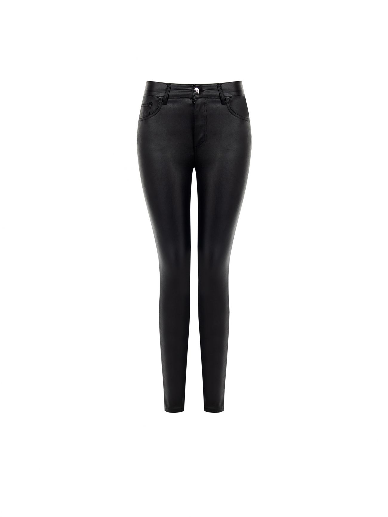 Black Faux-Leather Skinny Trousers det_4