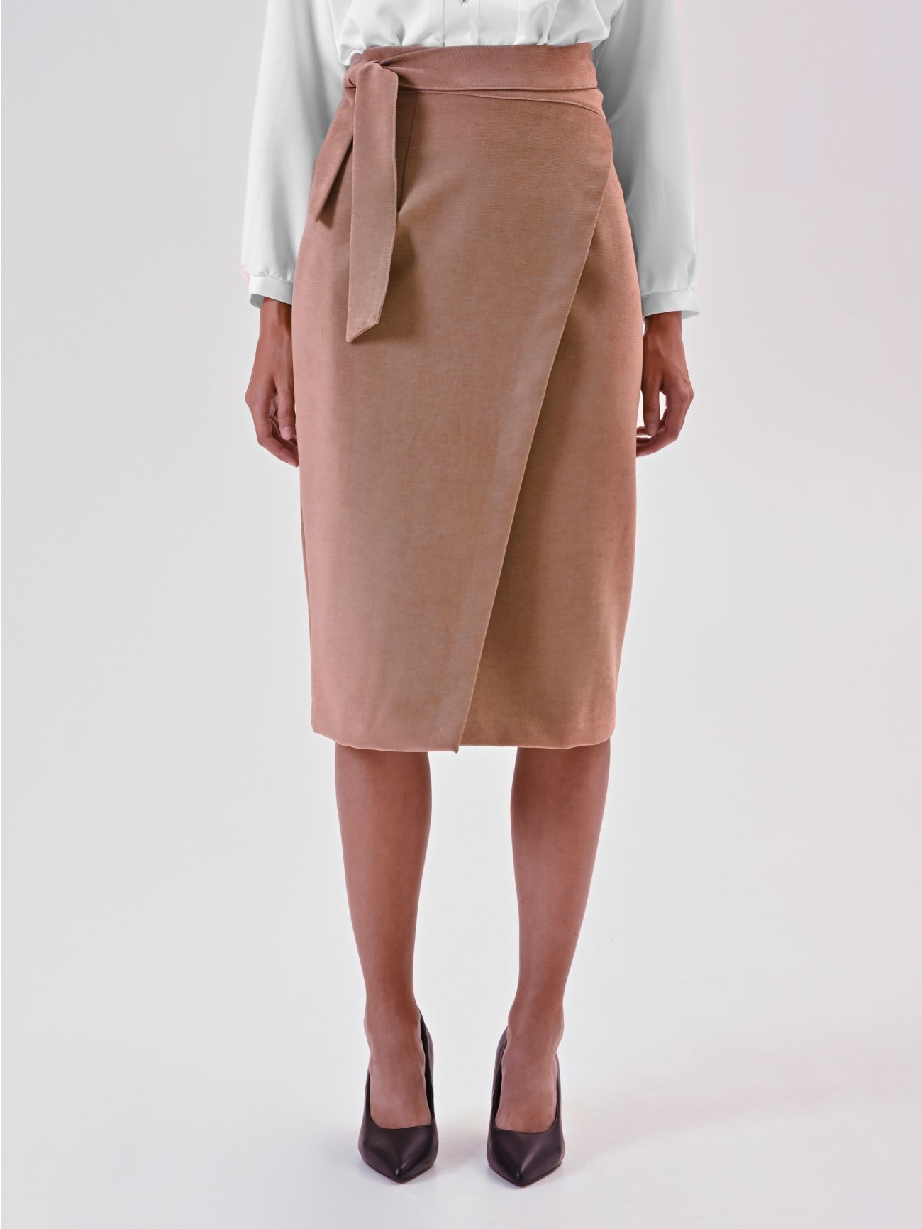 Suede Wrap Skirt det_2