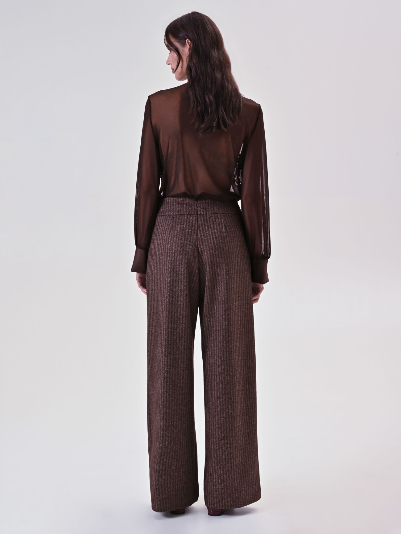 Brown Masculine Fabric Trousers det_3