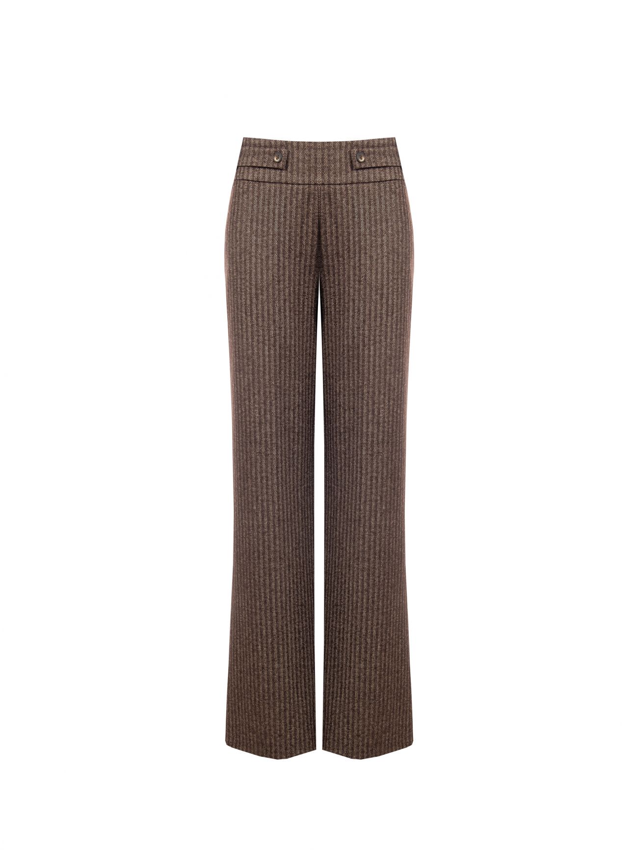 Brown Masculine Fabric Trousers det_4