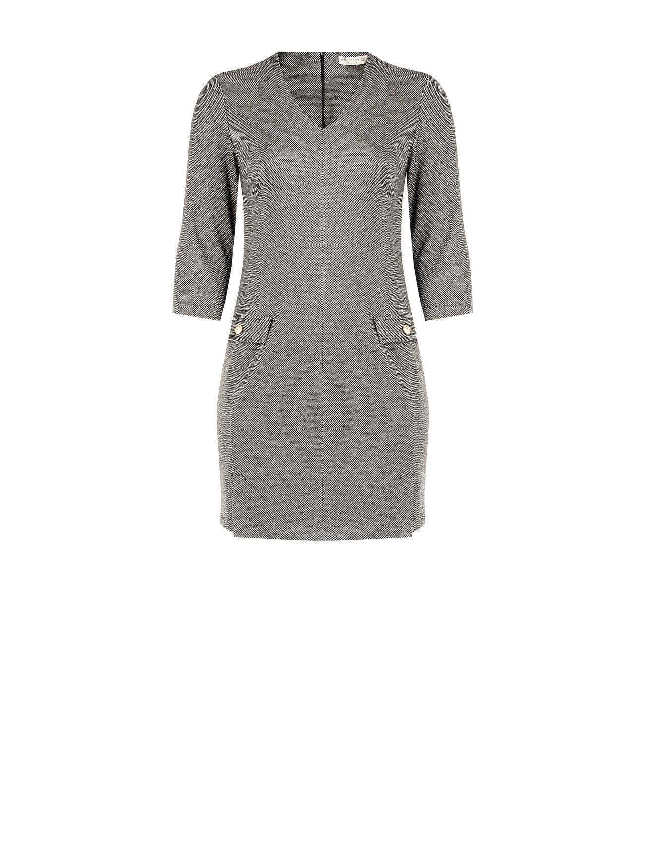 Abito Curvy stampa Micro Geometrica 5 Rinascimento Abito Curvy stampa Micro Geometrica det_4