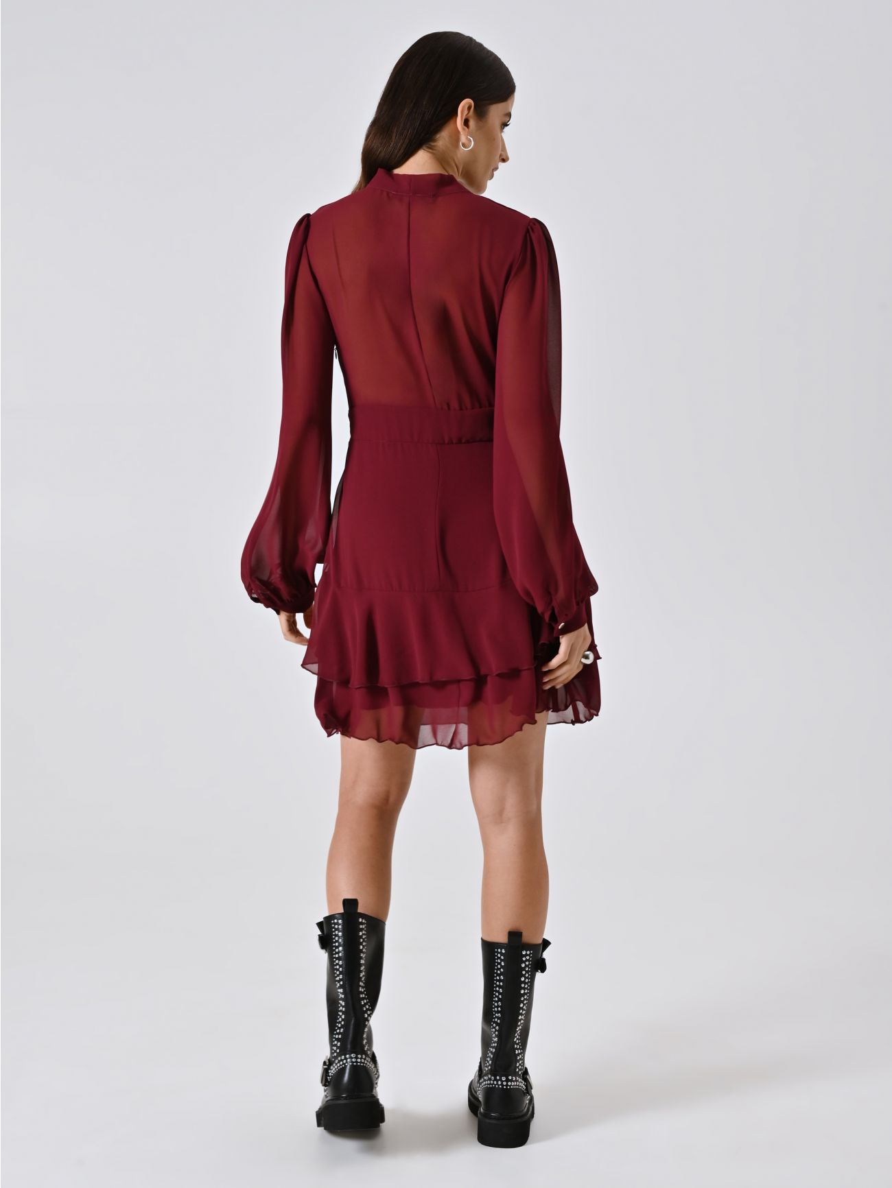 Abito Balzine con Fiocco Bordeaux det_3