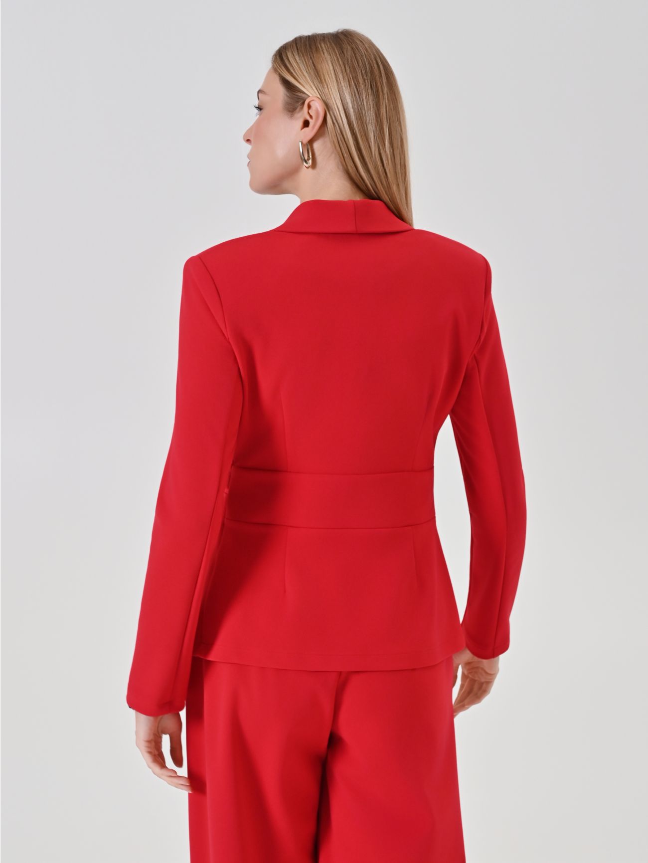 Red Blazer with Bustier Detail det_3