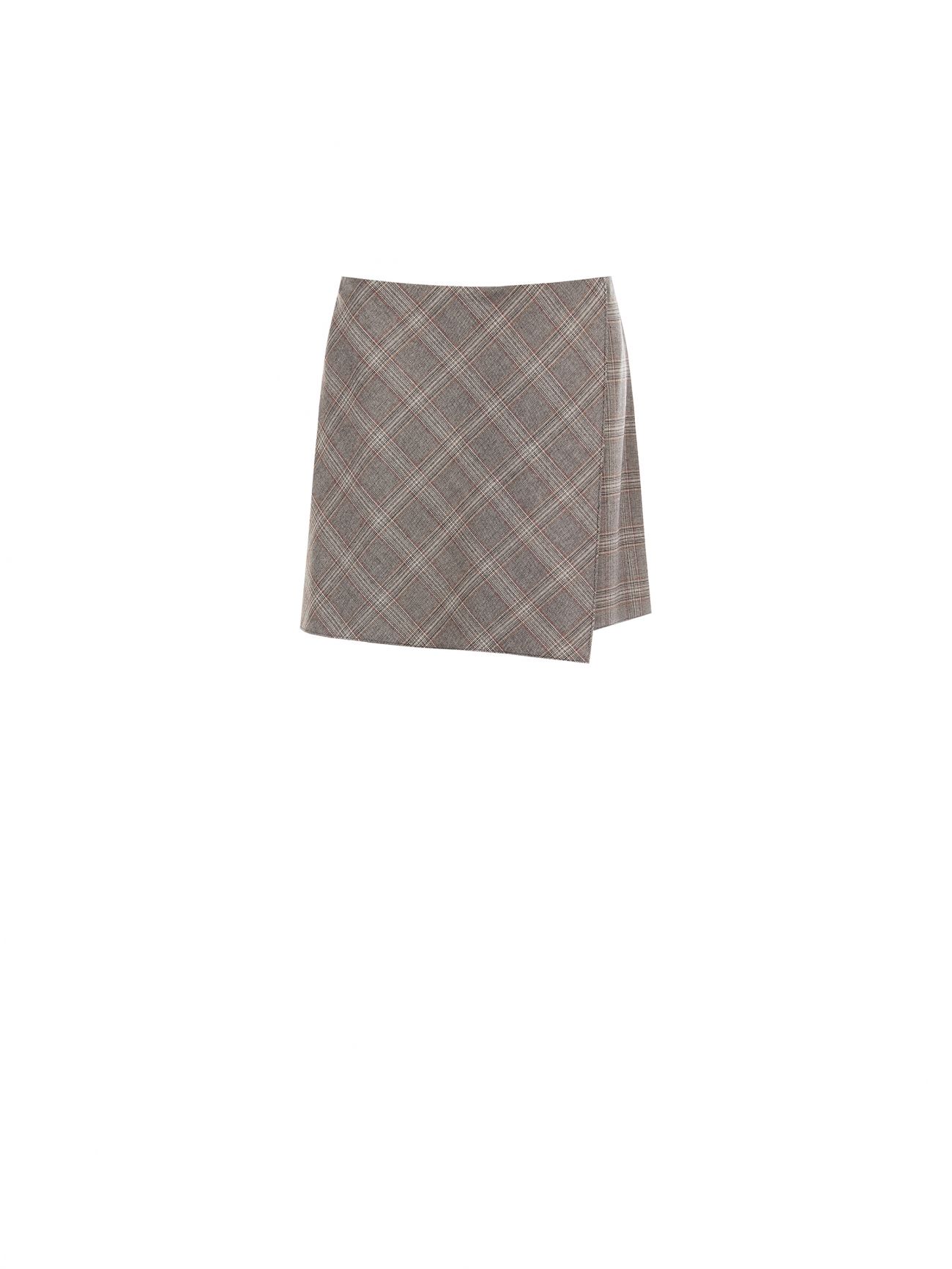 Grey Check Miniskirt det_4