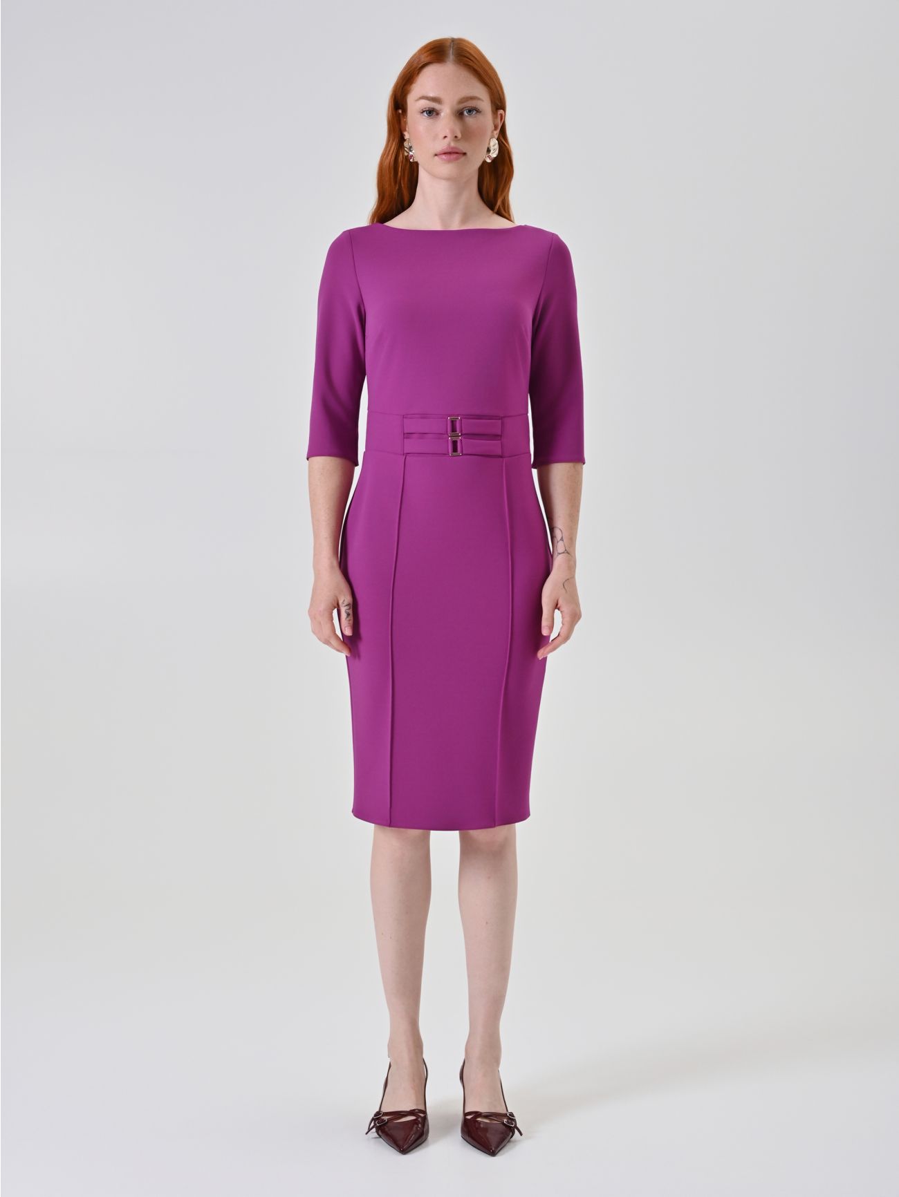 Abito tubino con dettaglio gioiello det_1