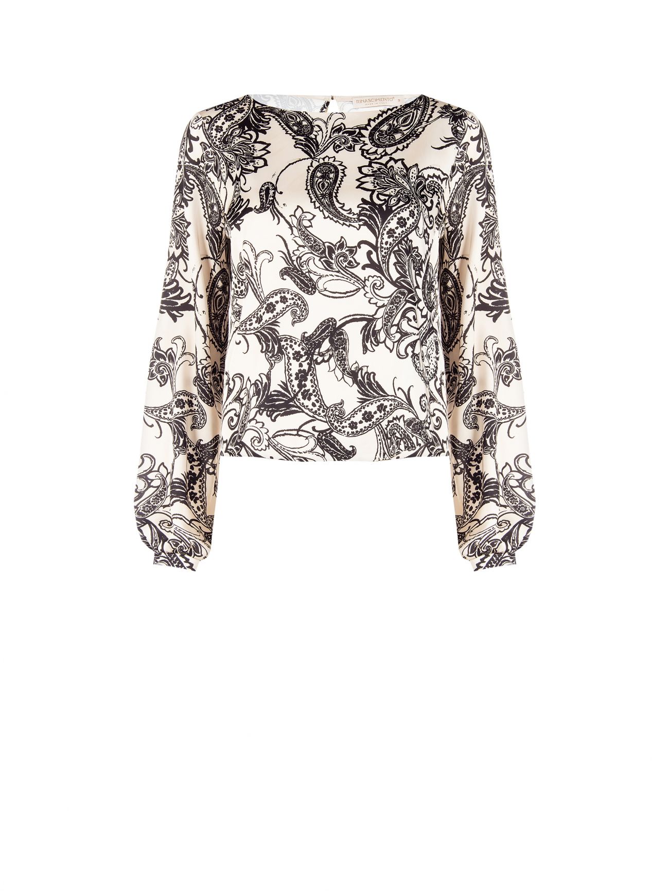 Light Beige Paisley Print Blouse det_4