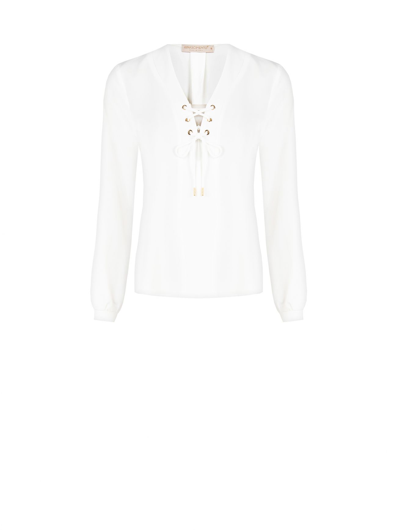 Biała bluzka gorsetowa z tasiemkami 6 Rinascimento Biała bluzka gorsetowa z tasiemkami det_4