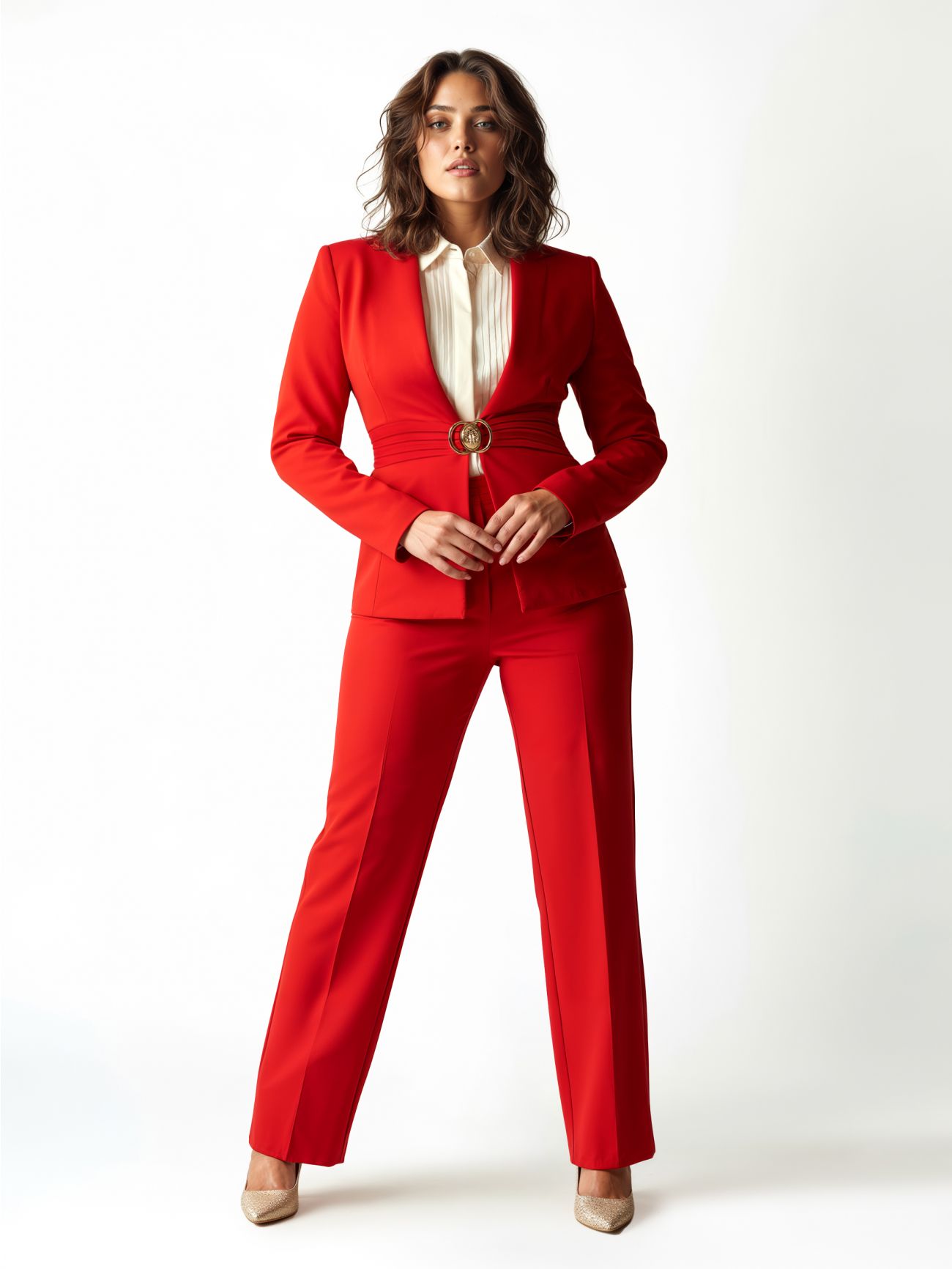 Veste rouge à boucle bijou in_i7