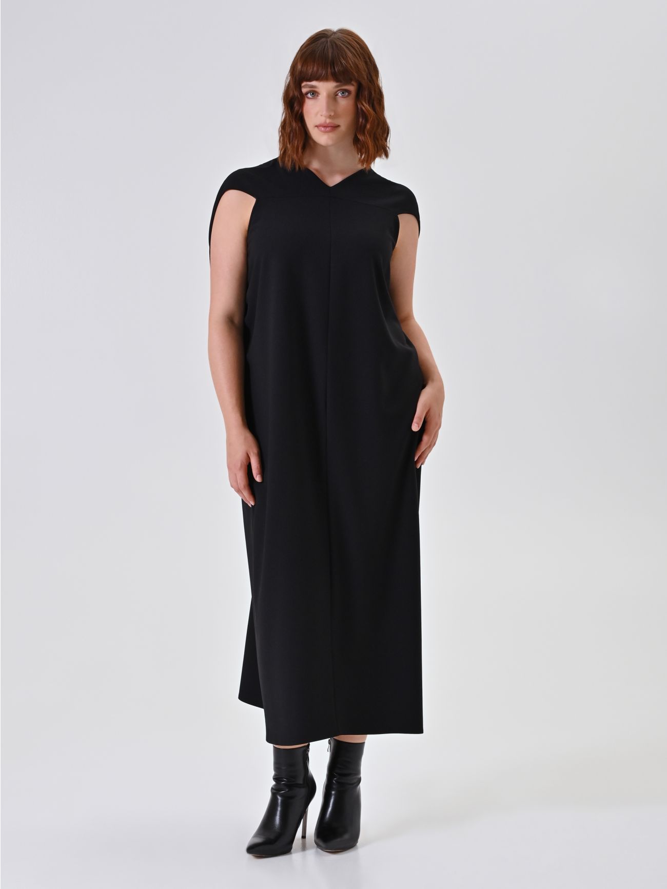 Abito Lungo Curvy Nero 4 Rinascimento Abito Lungo Curvy Nero in_i7