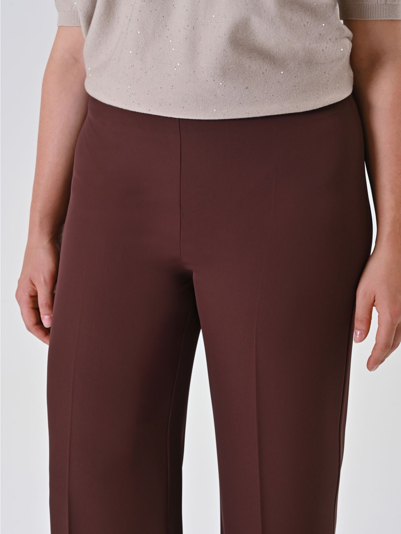 Brown Curvy Trousers in_i5
