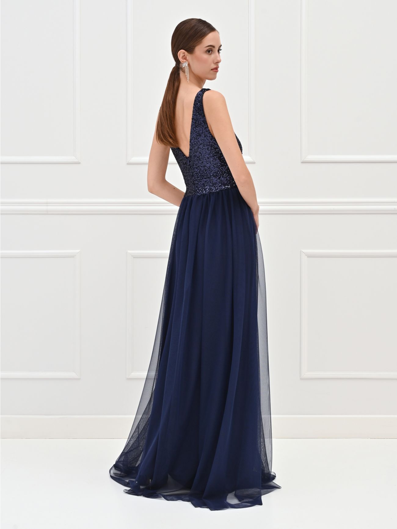Langes blaues Abendkleid mit Pailletten-Oberteil det_3