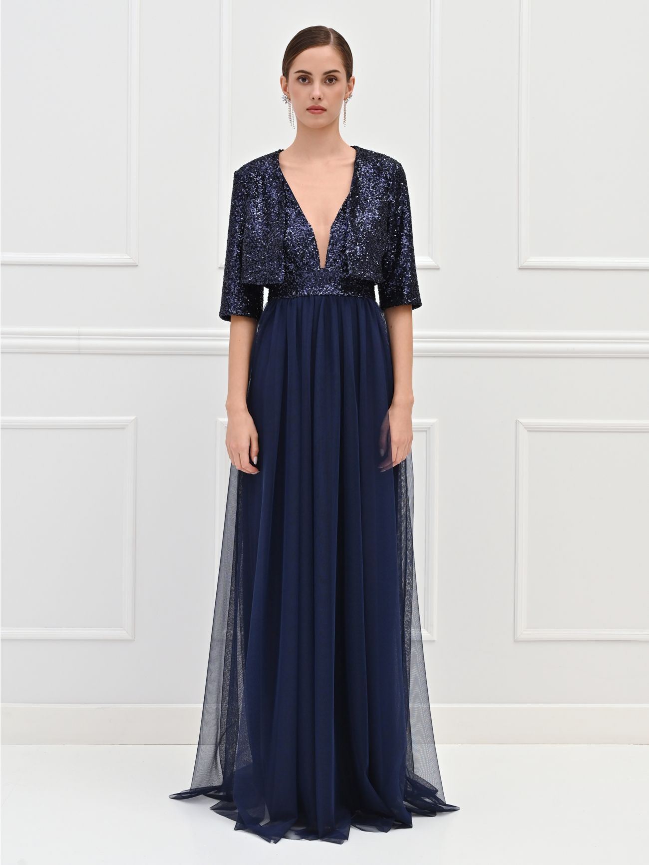 Bolero de lentejuelas azul det_1