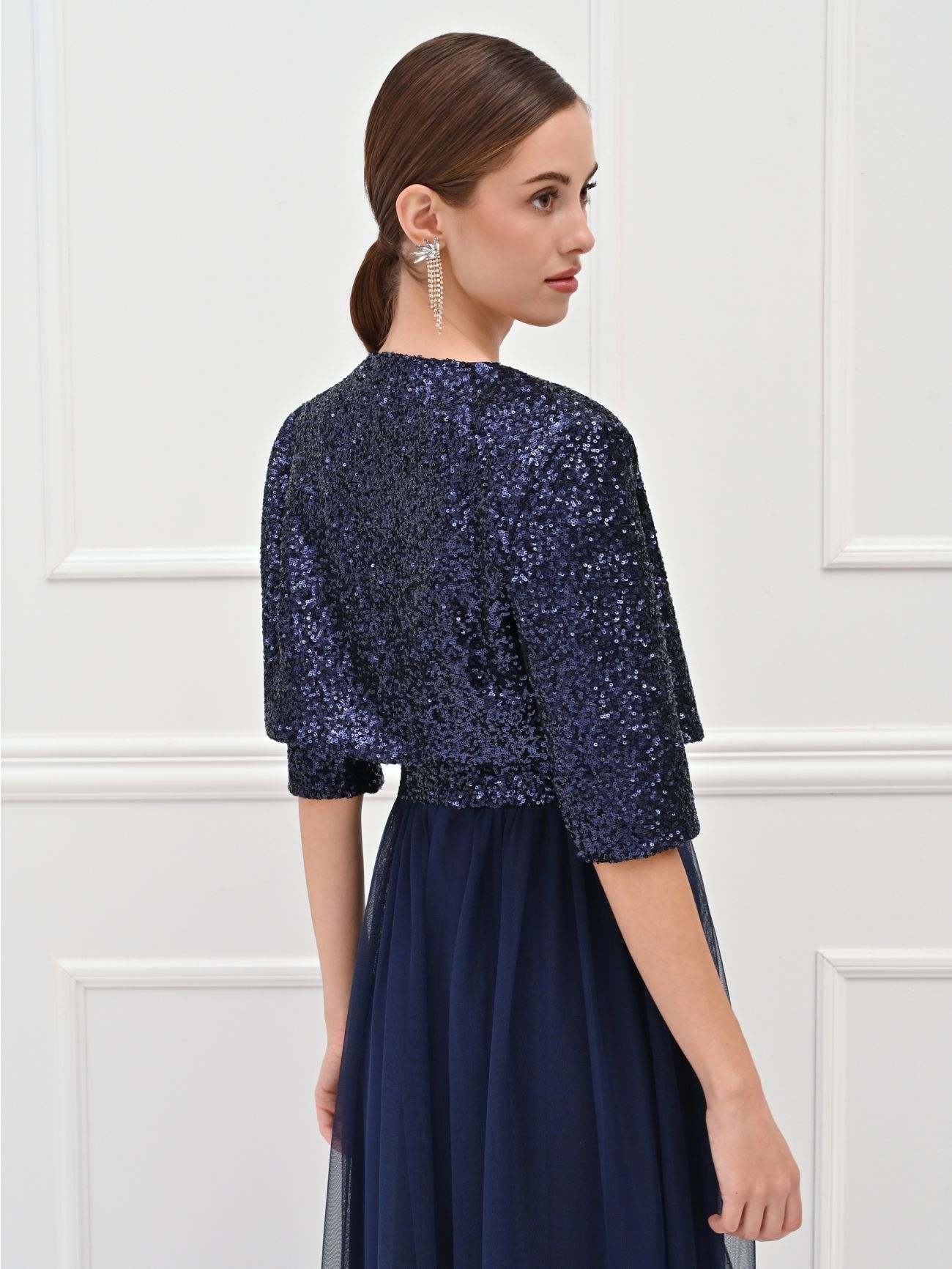 Bolero de lentejuelas azul det_3